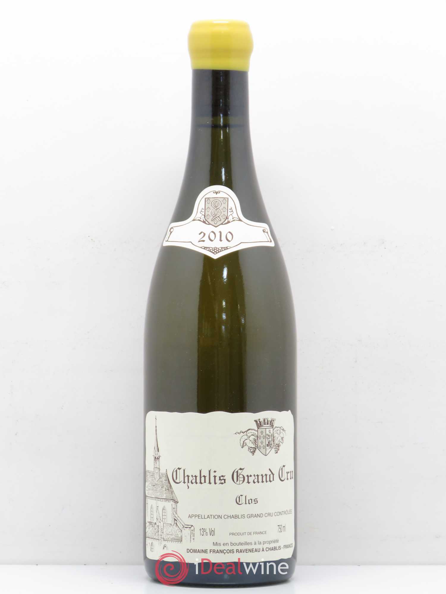 Chablis Grand Cru Clos Raveneau (Domaine) 2010 - Lot de 1 bouteille - 0