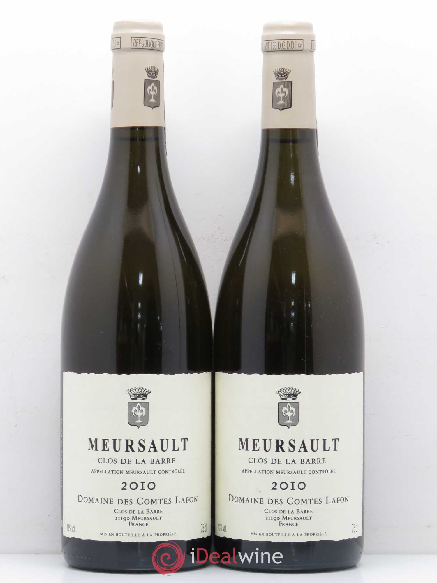 Meursault Clos de la Barre Comtes Lafon (Domaine des) 2010 - Lot de 2 bouteilles - 0