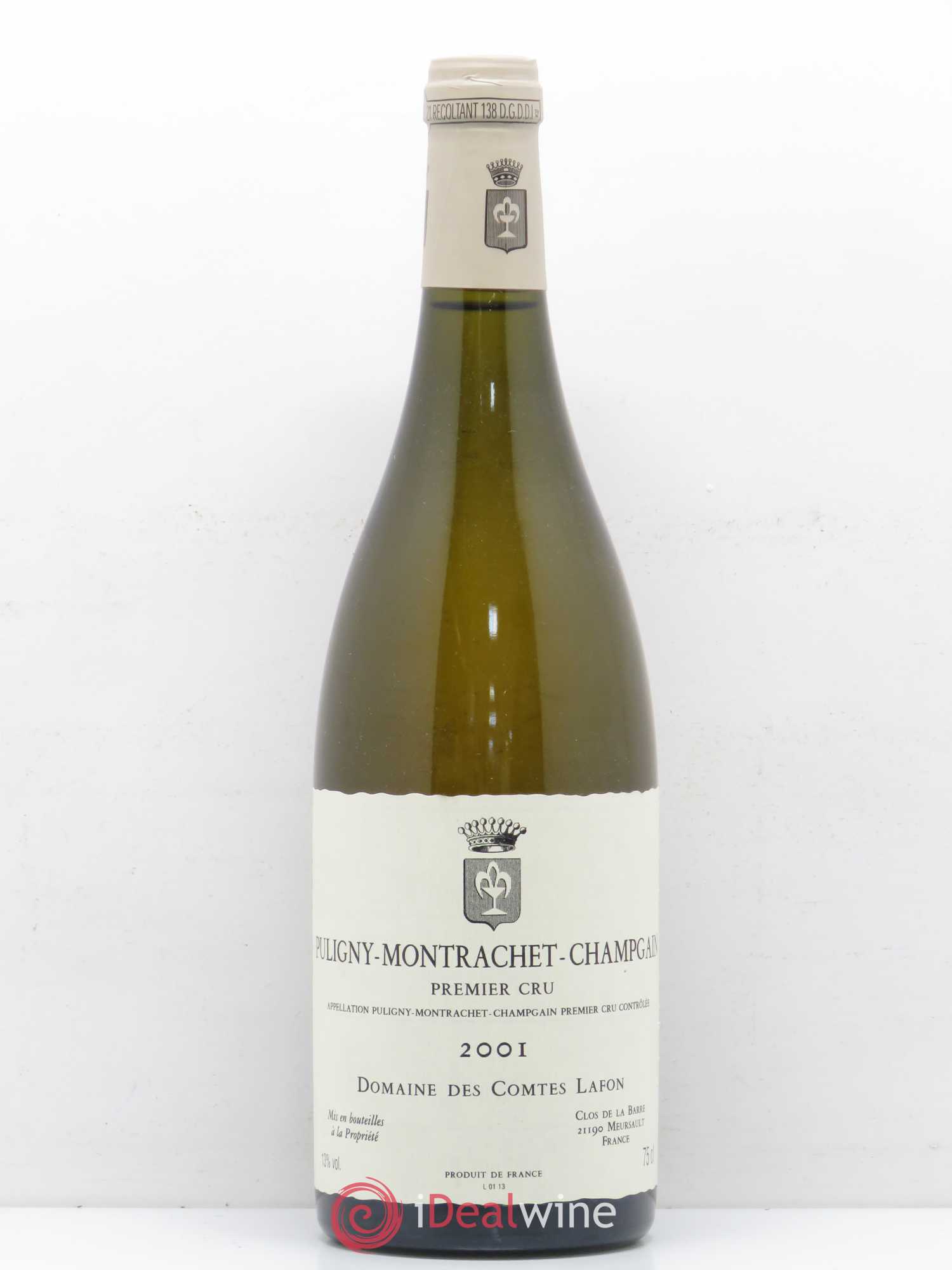 Puligny-Montrachet 1er Cru Champgain Comtes Lafon (Domaine des) 2001 - Lot de 1 bouteille - 0