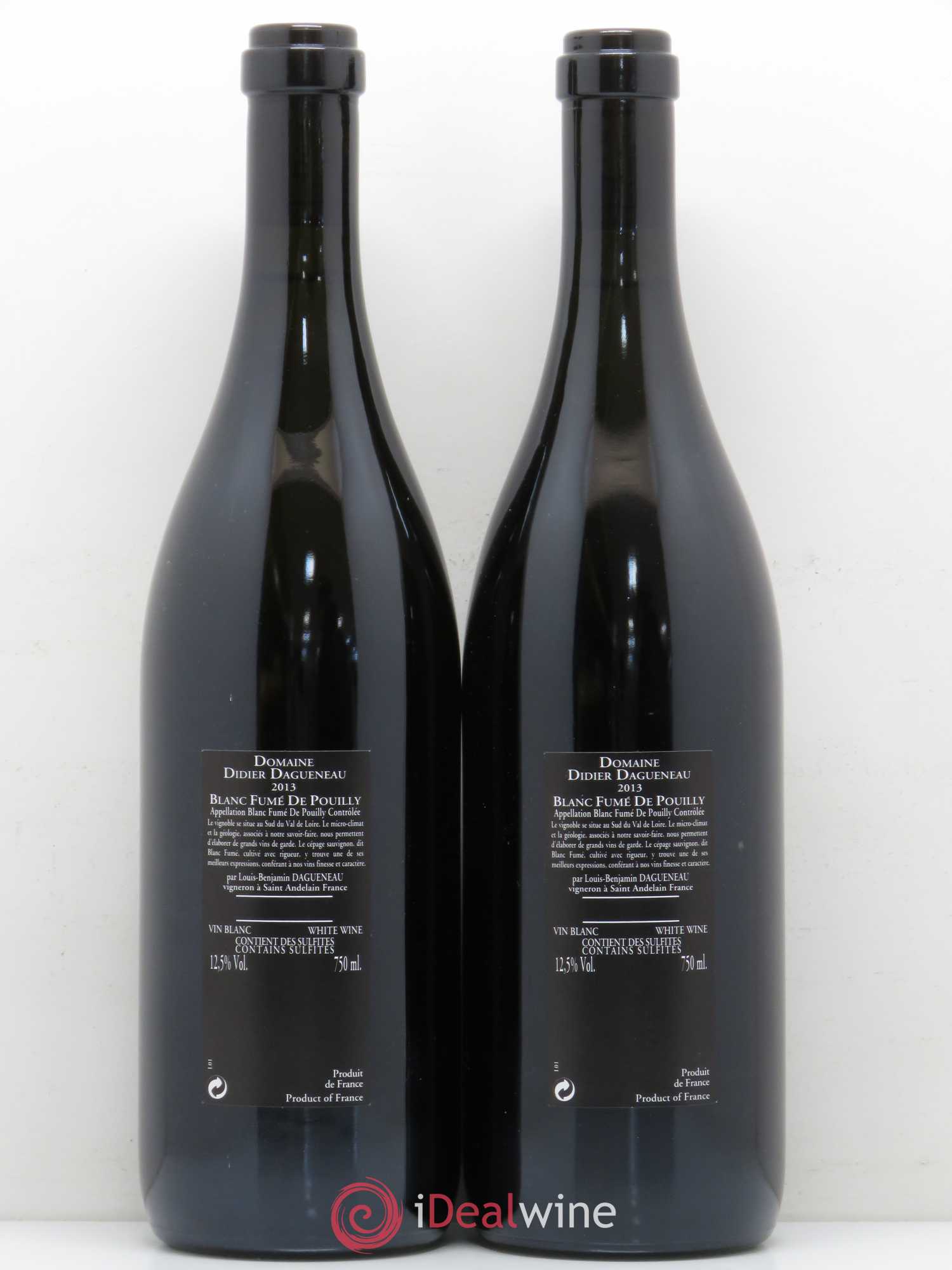 Vin de France (anciennement Pouilly-Fumé) Silex Dagueneau (Domaine Didier - Louis-Benjamin) 2013 - Lot de 2 bouteilles - 1