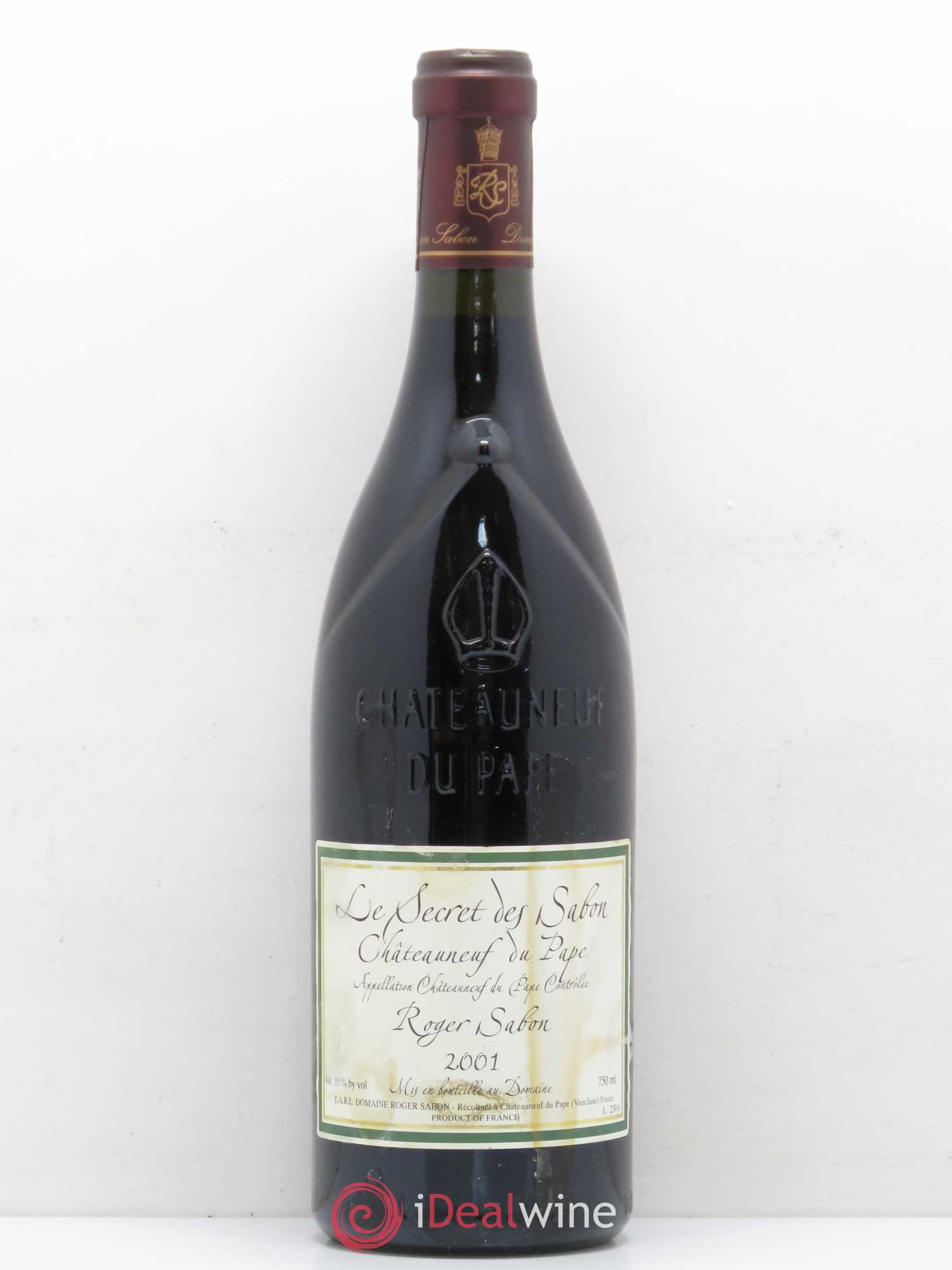 Châteauneuf-du-Pape Le Secret des Sabon Domaine Roger Sabon 2001 - Lot de 1 bouteille - 0