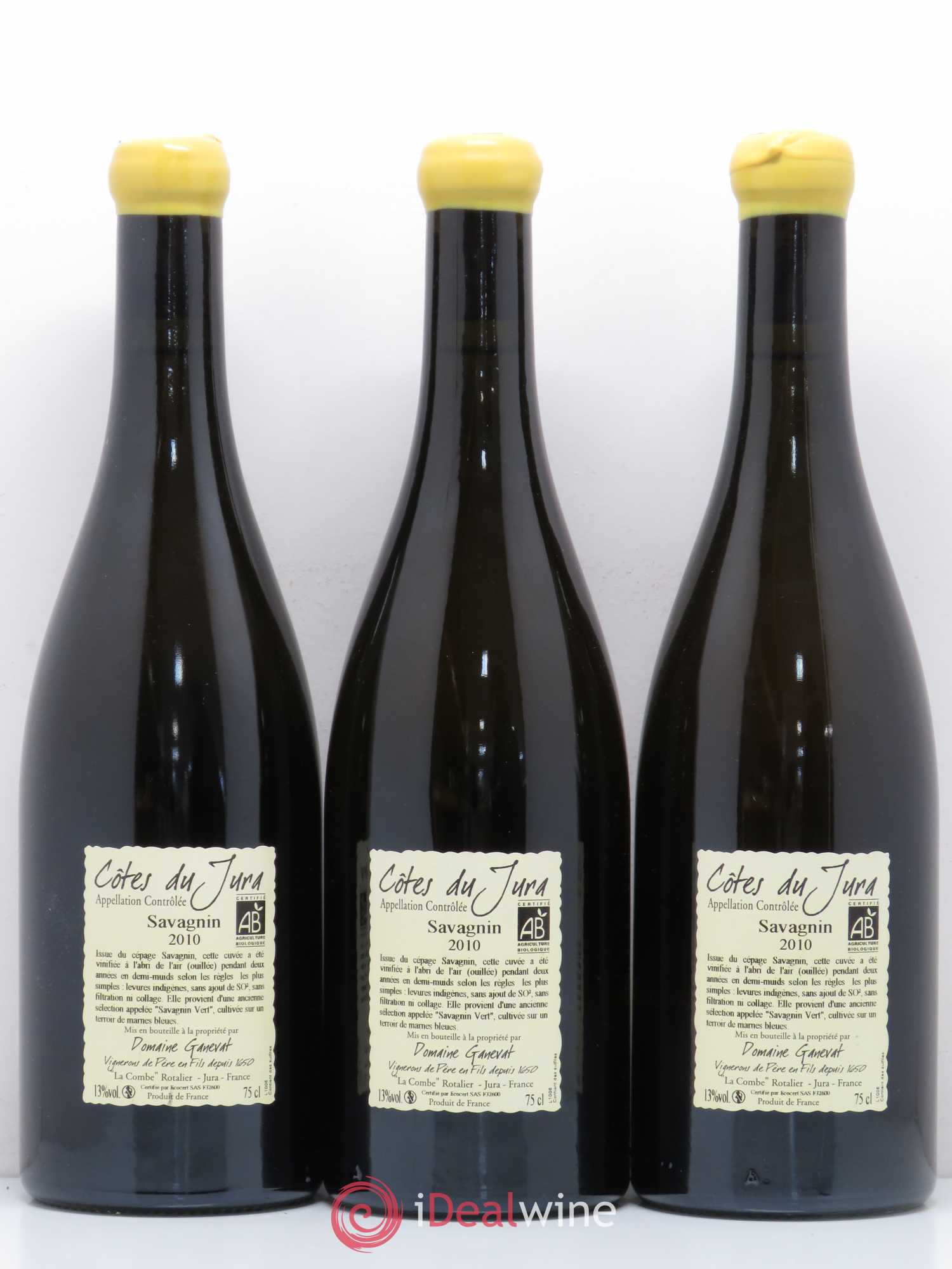 Côtes du Jura Les Chalasses Marnes Bleues Jean-François Ganevat (Domaine) 2010 - Lot de 3 bouteilles - 1