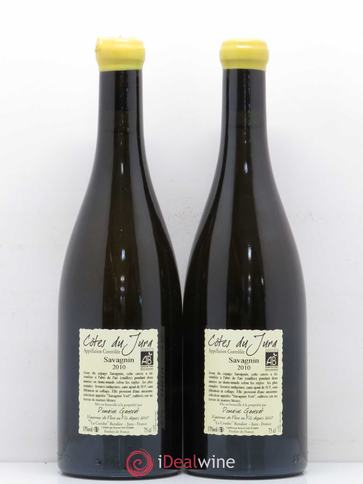 Côtes du Jura Les Chalasses Marnes Bleues Jean-François Ganevat (Domaine) 2010 - Lot de 2 bouteilles - 1