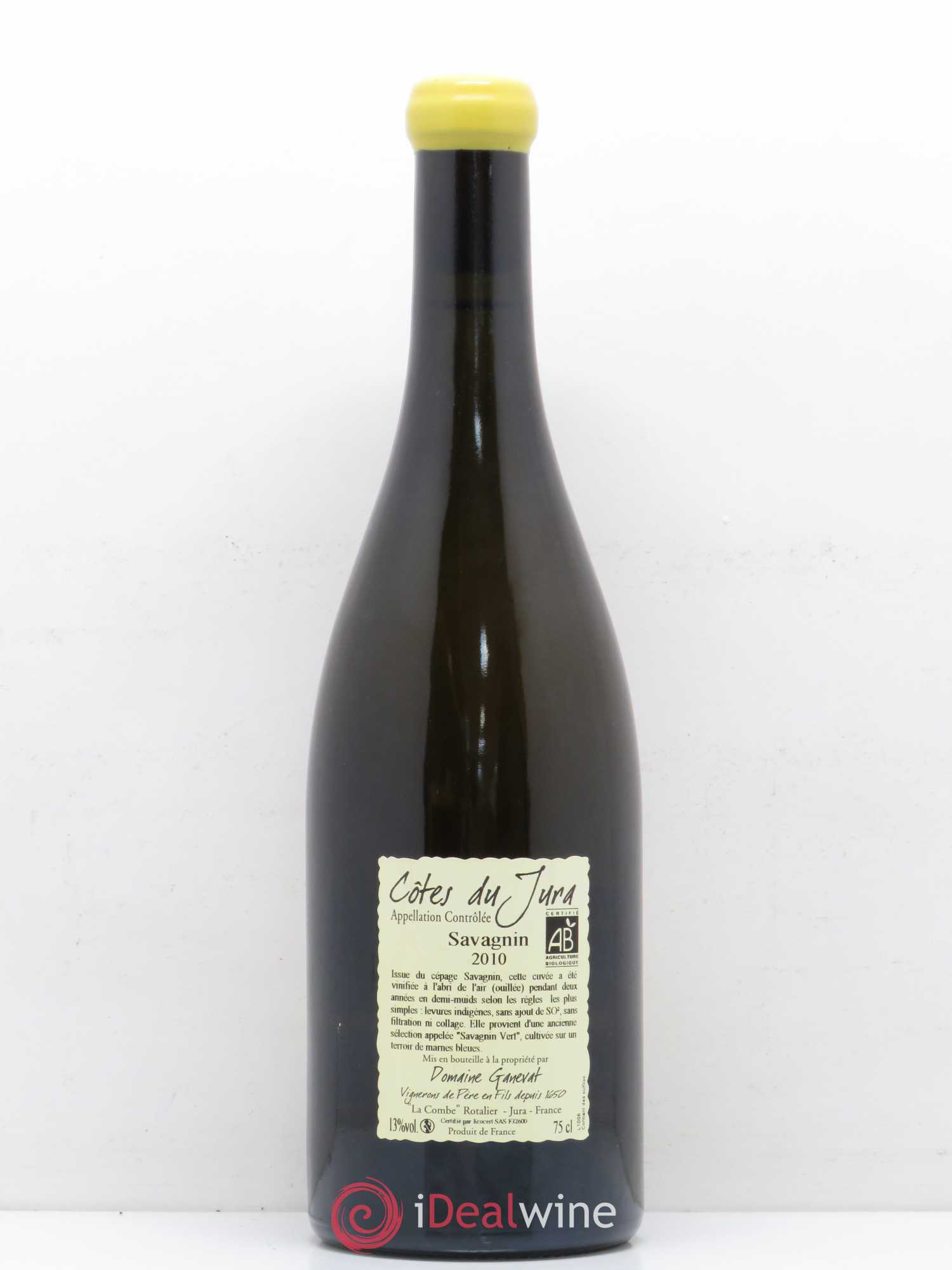 Côtes du Jura Les Chalasses Marnes Bleues Jean-François Ganevat (Domaine) 2010 - Lot de 1 bouteille - 1