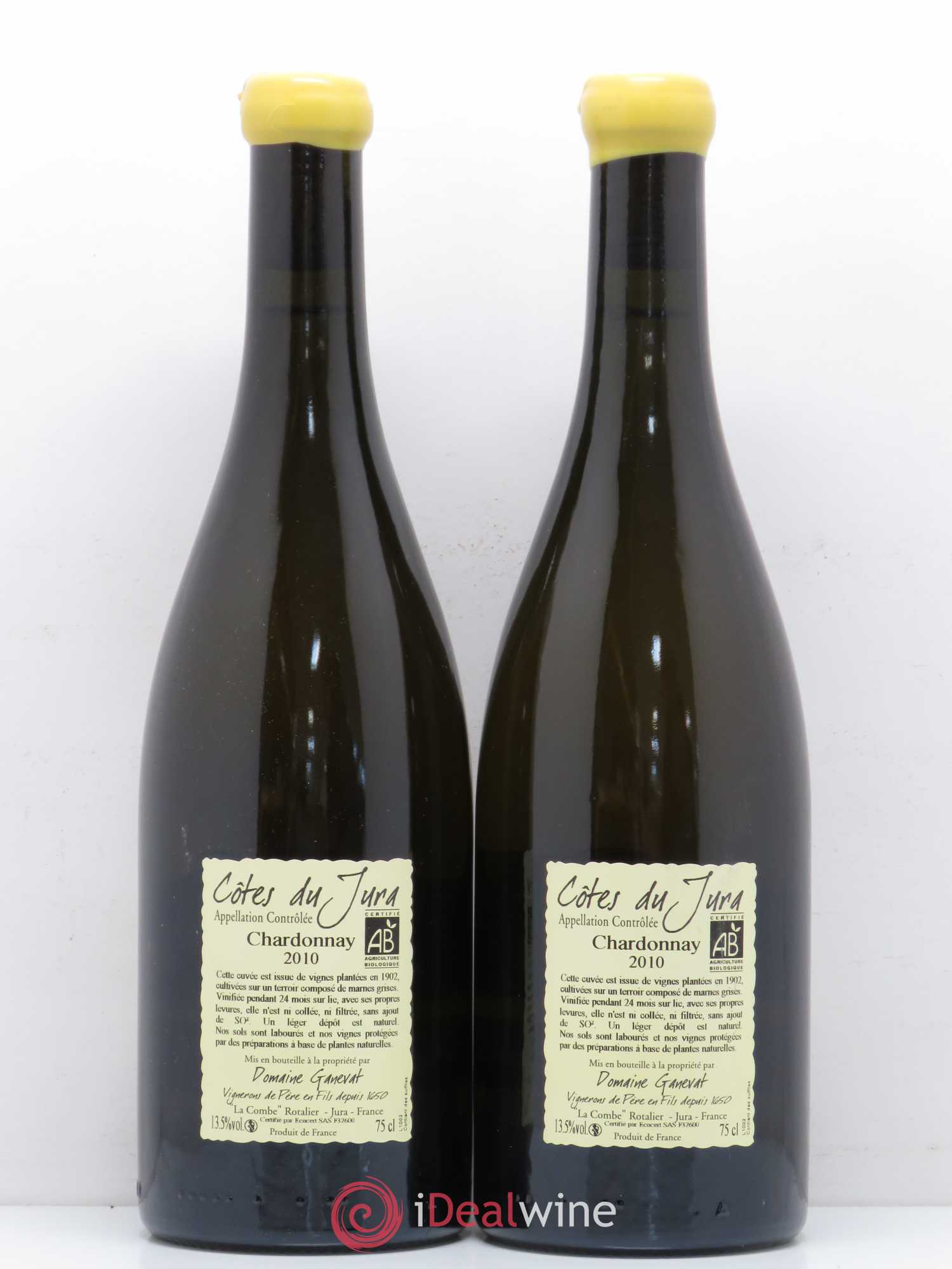 Côtes du Jura Les Chalasses Vieilles Vignes Jean-François Ganevat (Domaine) 2010 - Lot de 2 bouteilles - 1