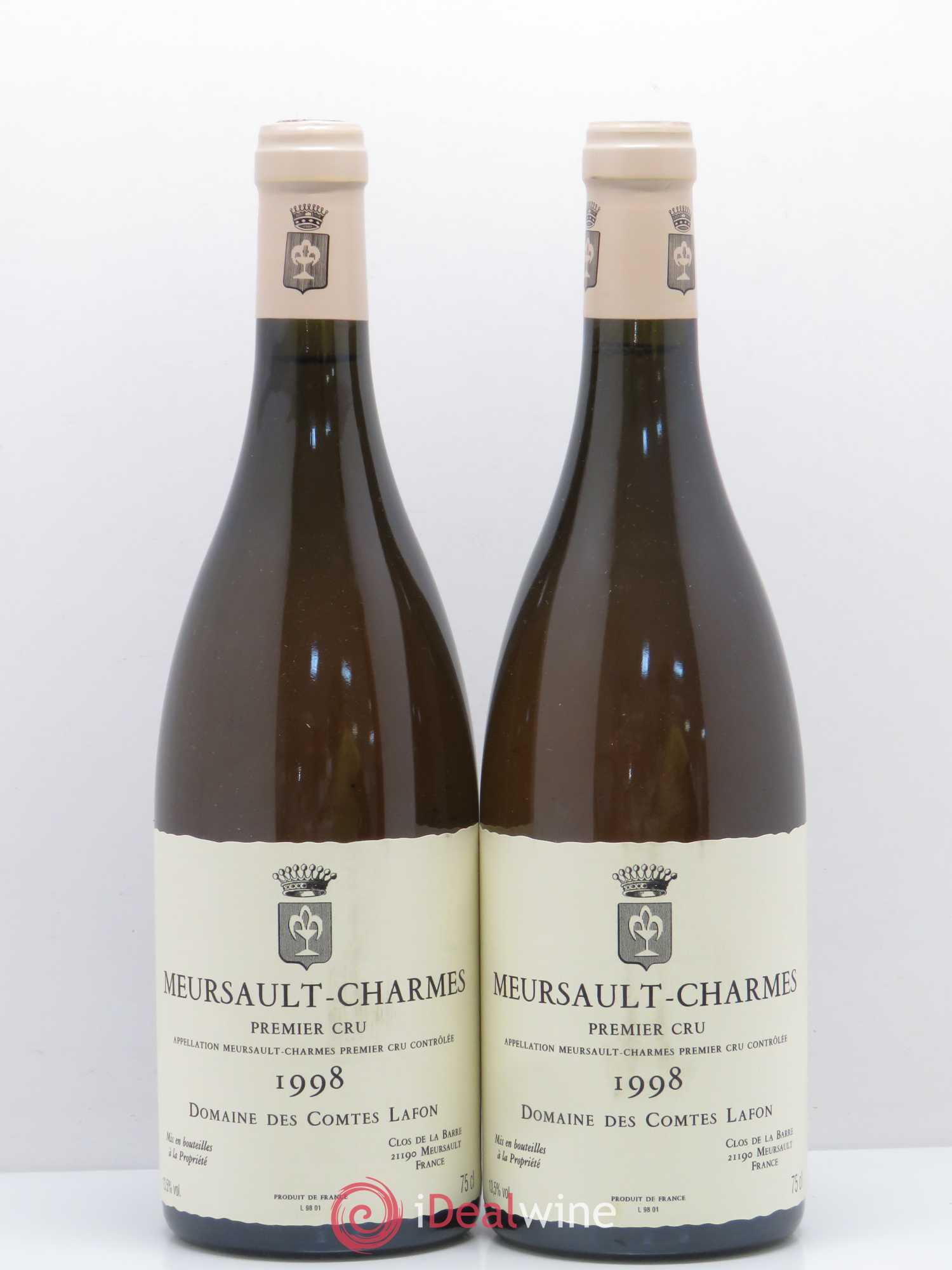 Meursault 1er Cru Charmes Comtes Lafon (Domaine des) 1998 - Lot de 2 bouteilles - 0