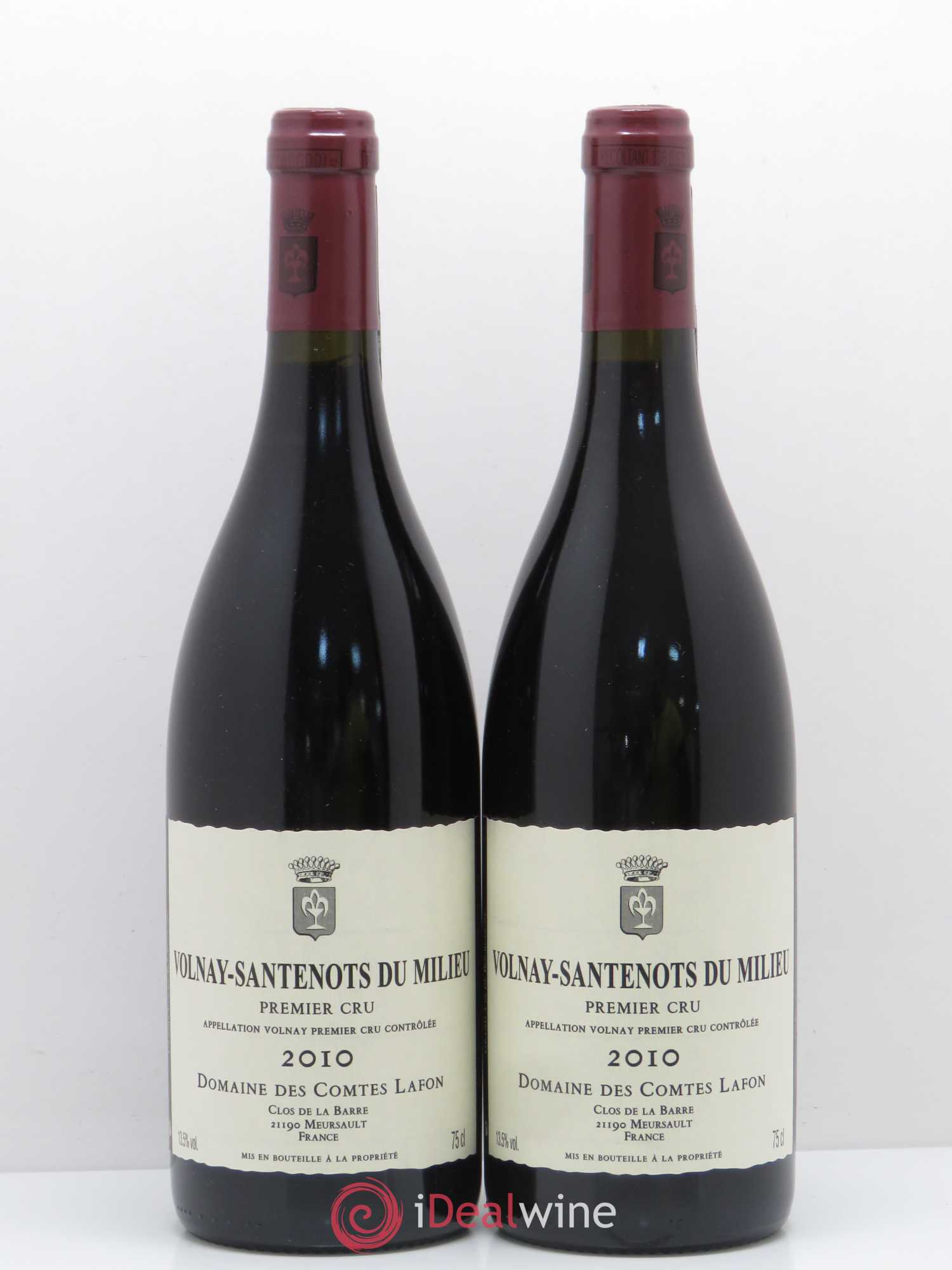 Volnay 1er Cru Santenots du Milieu Comtes Lafon (Domaine des) 2010 - Lot de 2 bouteilles - 0