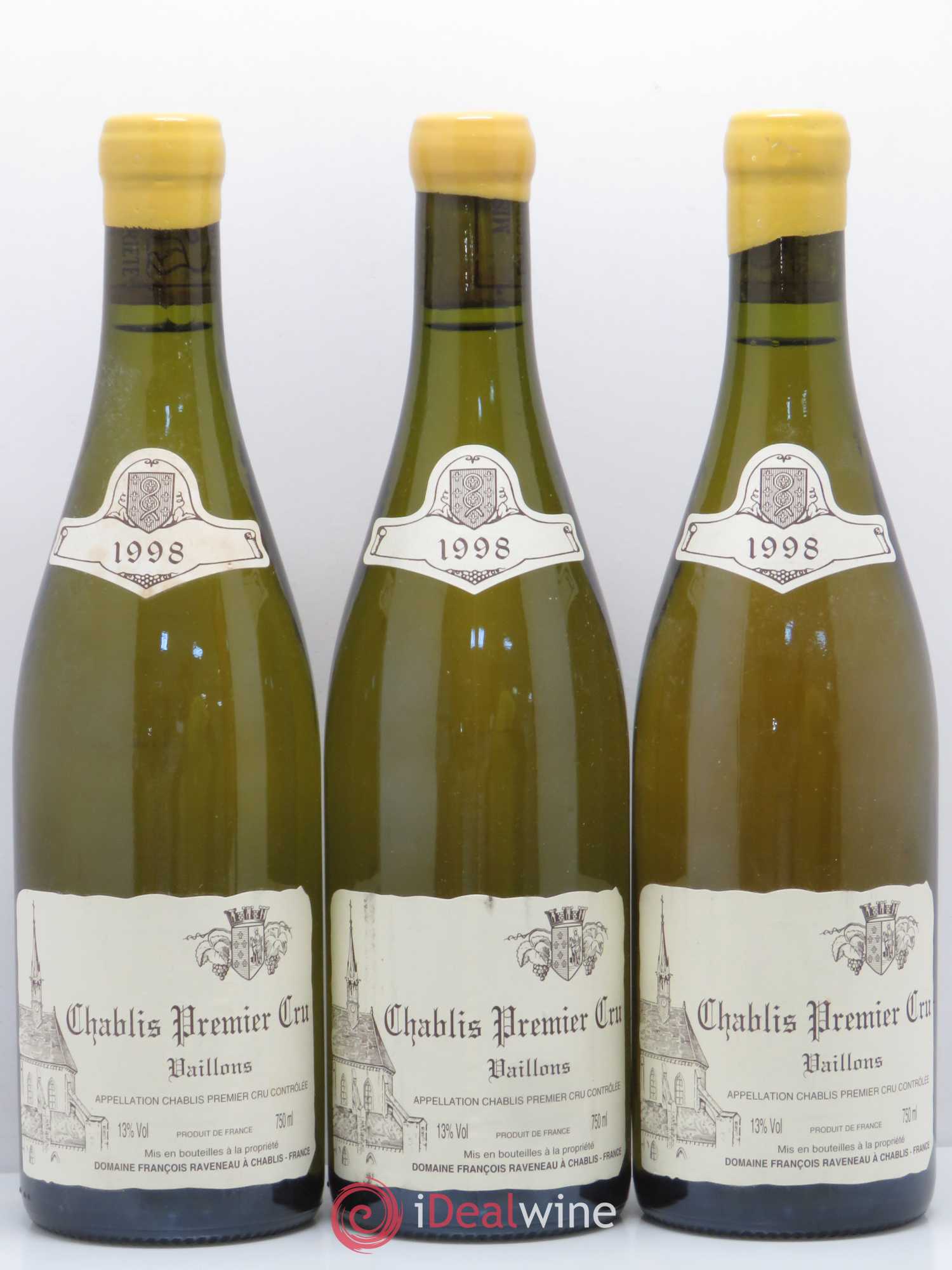 Chablis 1er Cru Vaillons Raveneau (Domaine) 1998 - Lot de 3 bouteilles - 0