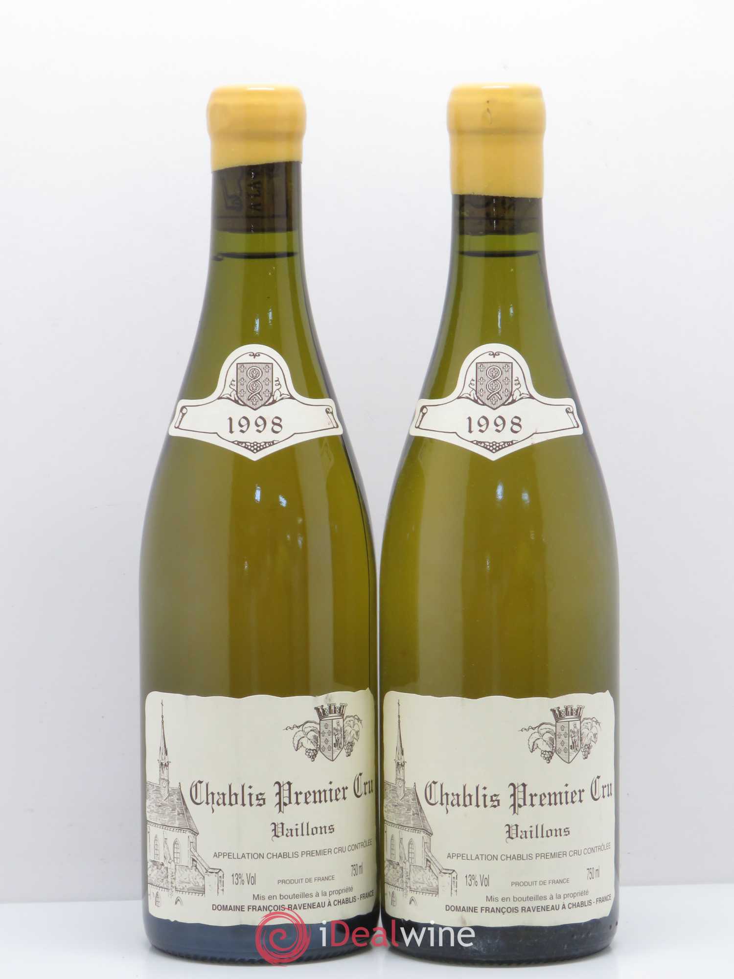 Chablis 1er Cru Vaillons Raveneau (Domaine) 1998 - Posten von 2 Flaschen - 0