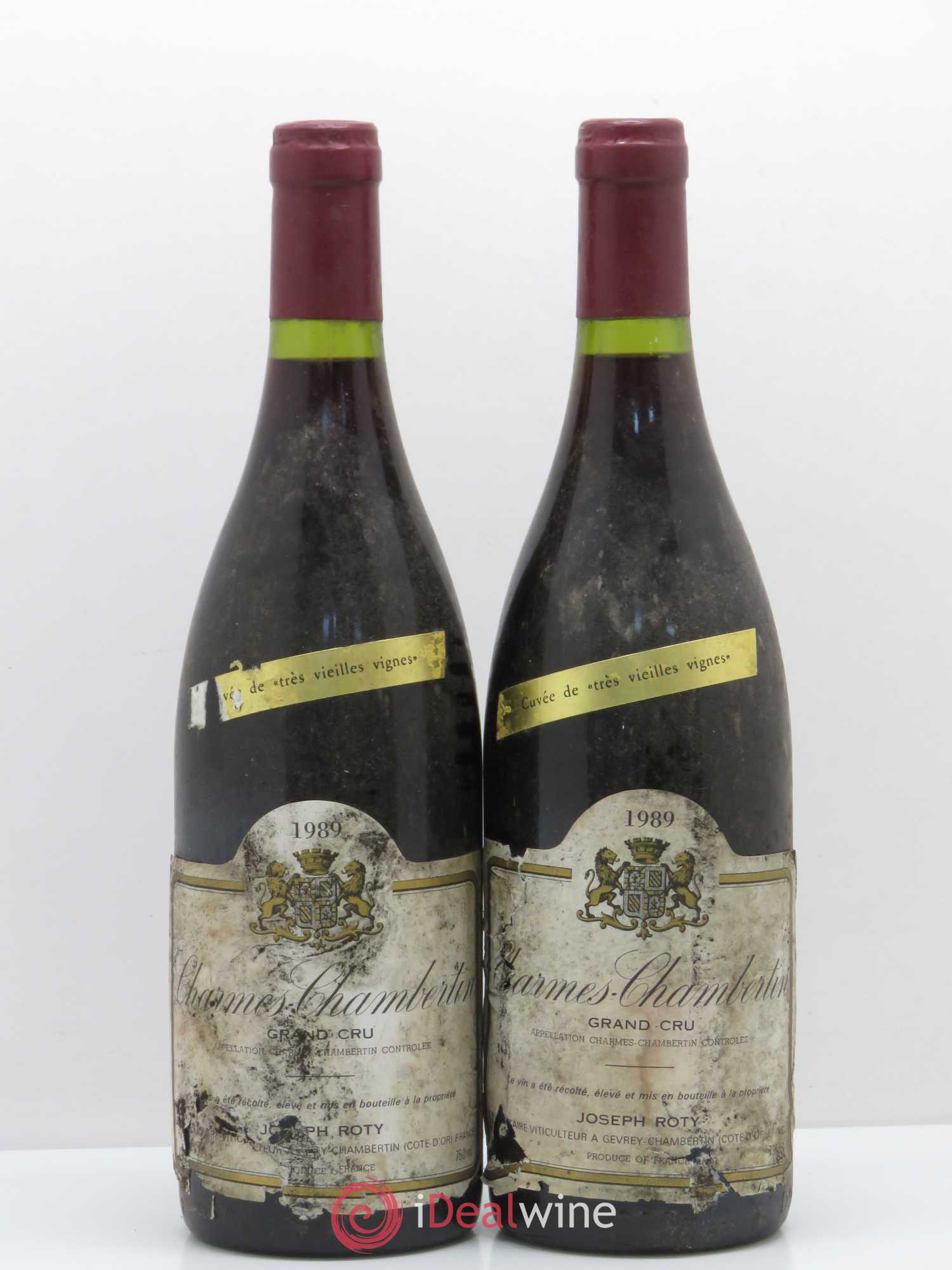 Charmes-Chambertin Grand Cru Très vieilles vignes Joseph Roty (Domaine) 1989 - Lot de 2 bouteilles - 0