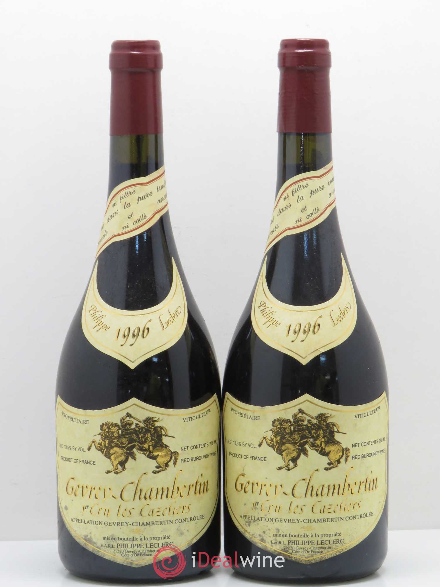 Gevrey-Chambertin 1er Cru Les Cazetiers Philippe Leclerc 1996 - Posten von 2 Flaschen - 0
