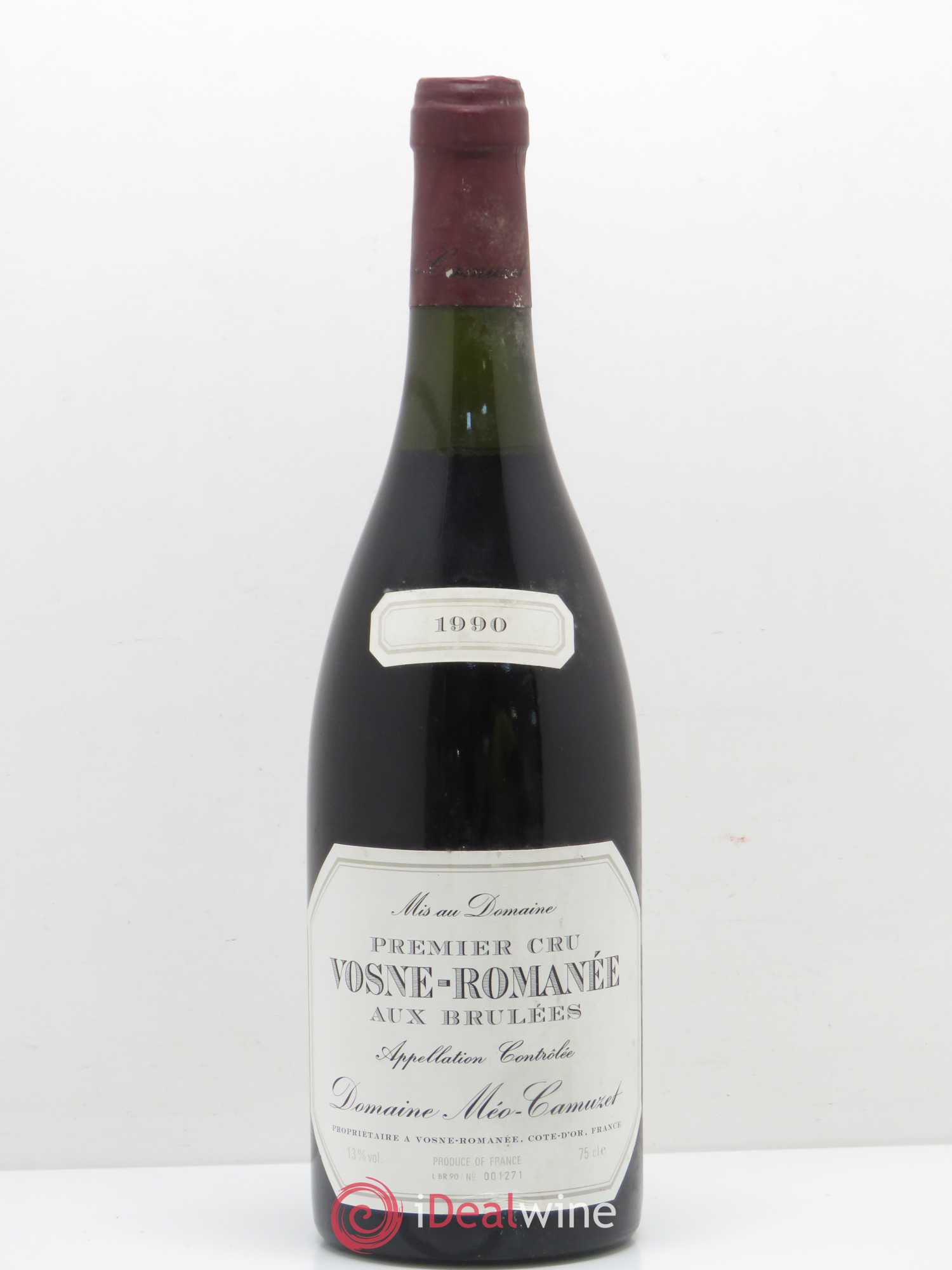 Vosne-Romanée 1er Cru Aux Brûlées Méo-Camuzet (Domaine) 1990 - Lot de 1 bouteille - 0