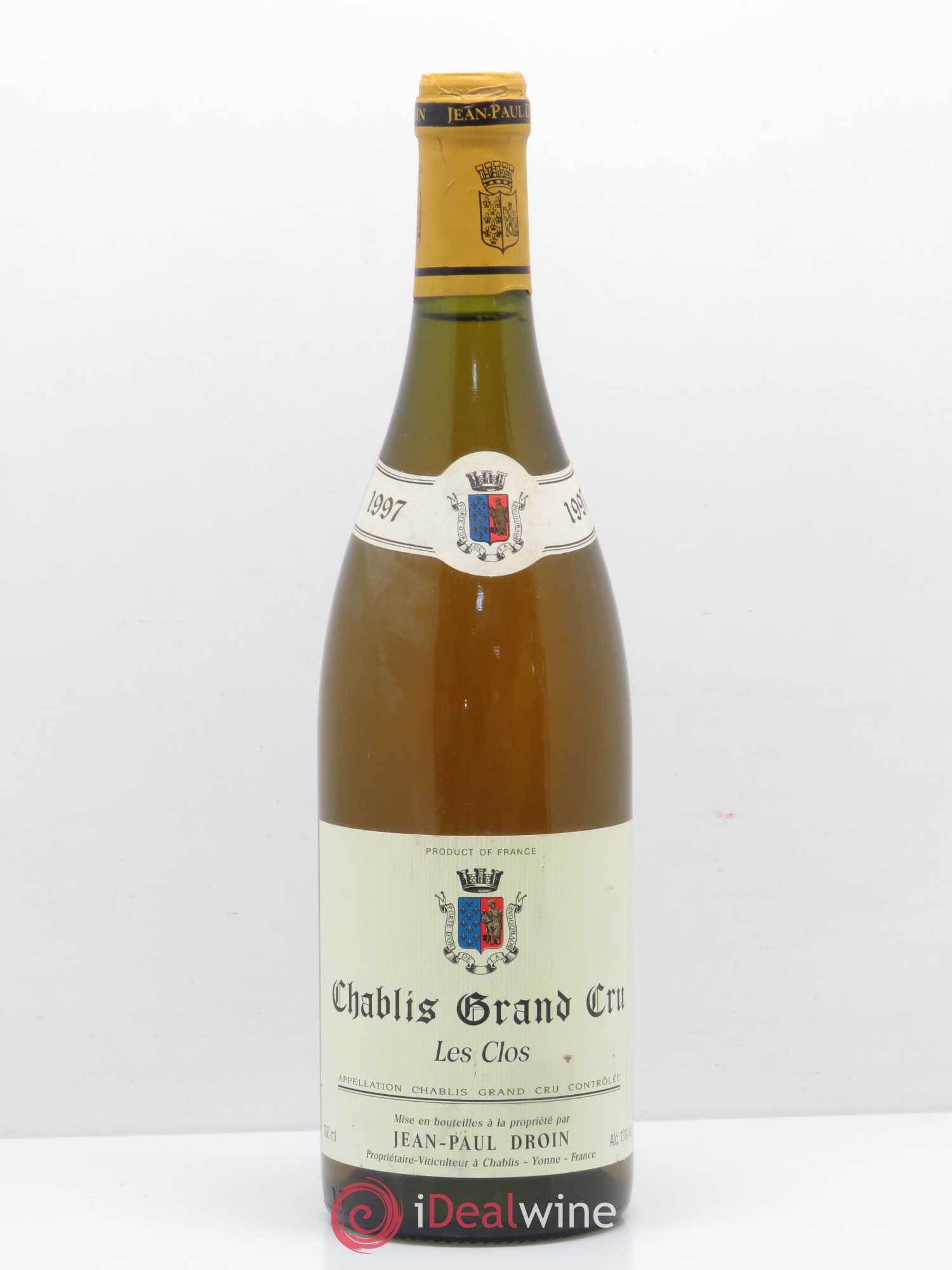 Chablis Grand Cru Les Clos Jean-Paul & Benoît Droin (Domaine) 1997 - Lot de 1 bouteille - 0