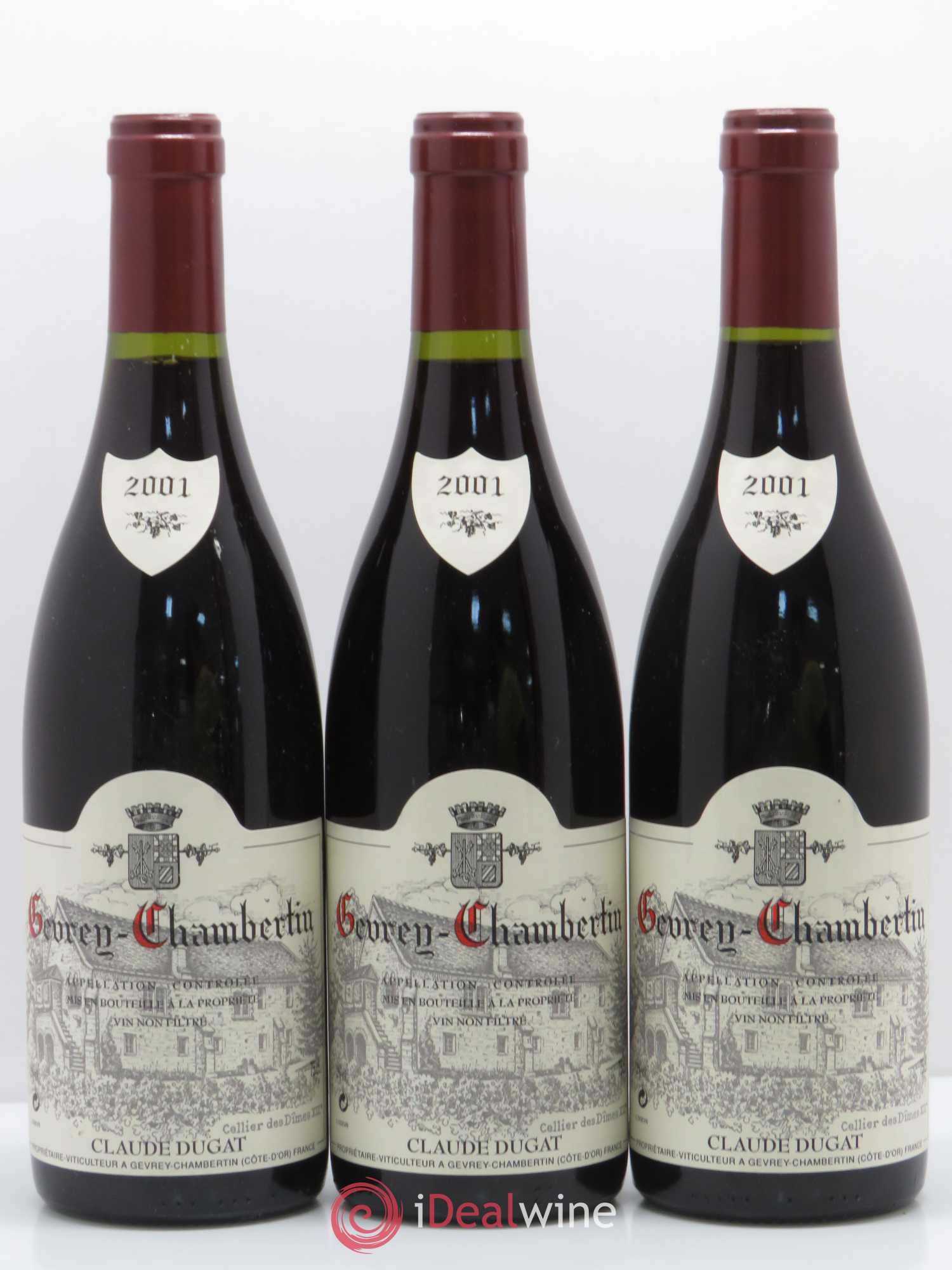 Gevrey-Chambertin Claude Dugat 2001 - Lot de 3 bouteilles - 0