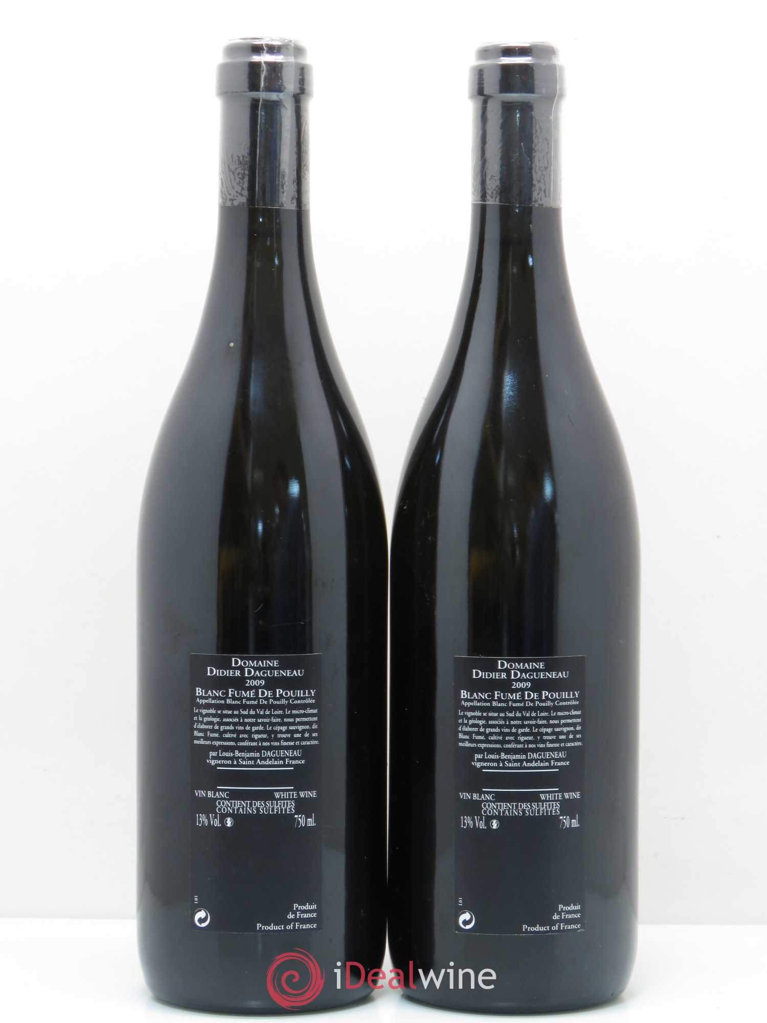 Vin de France (anciennement Pouilly-Fumé) Silex Dagueneau (Domaine Didier - Louis-Benjamin) 2009 - Lot de 2 bouteilles - 1