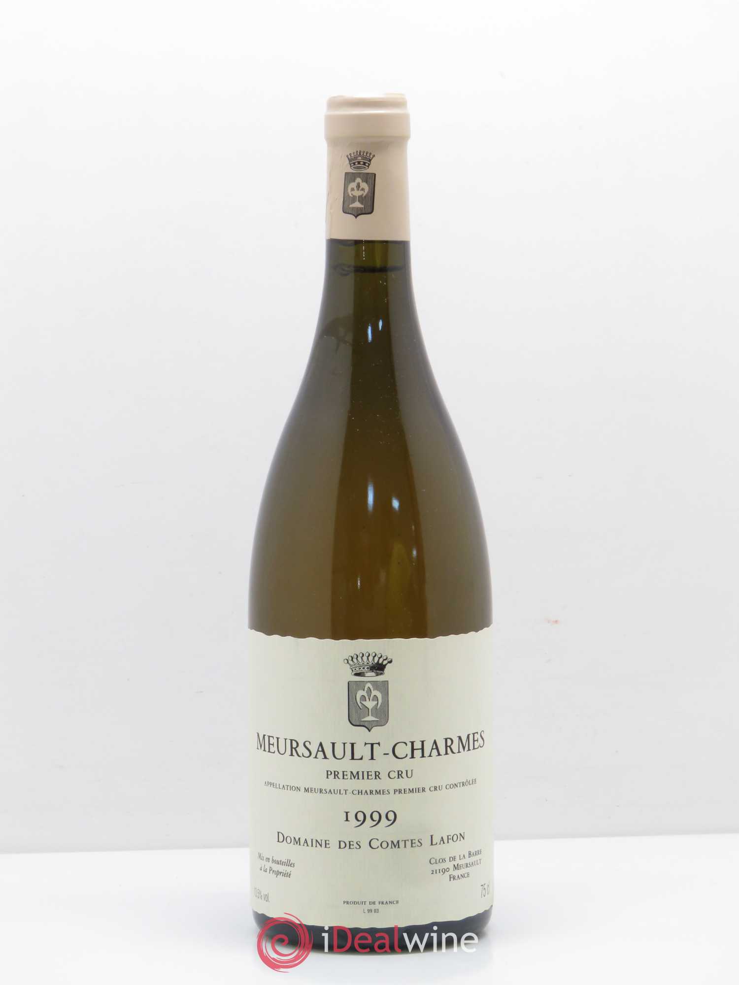 Meursault 1er Cru Charmes Comtes Lafon (Domaine des) 1999 - Lot de 1 bouteille - 0