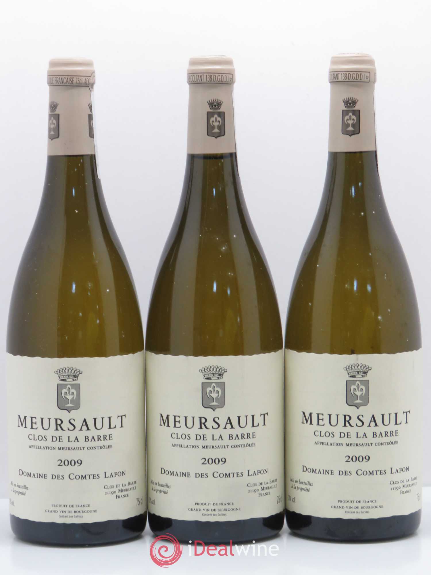 Meursault Clos de la Barre Comtes Lafon (Domaine des) 2009 - Lot de 3 bouteilles - 0