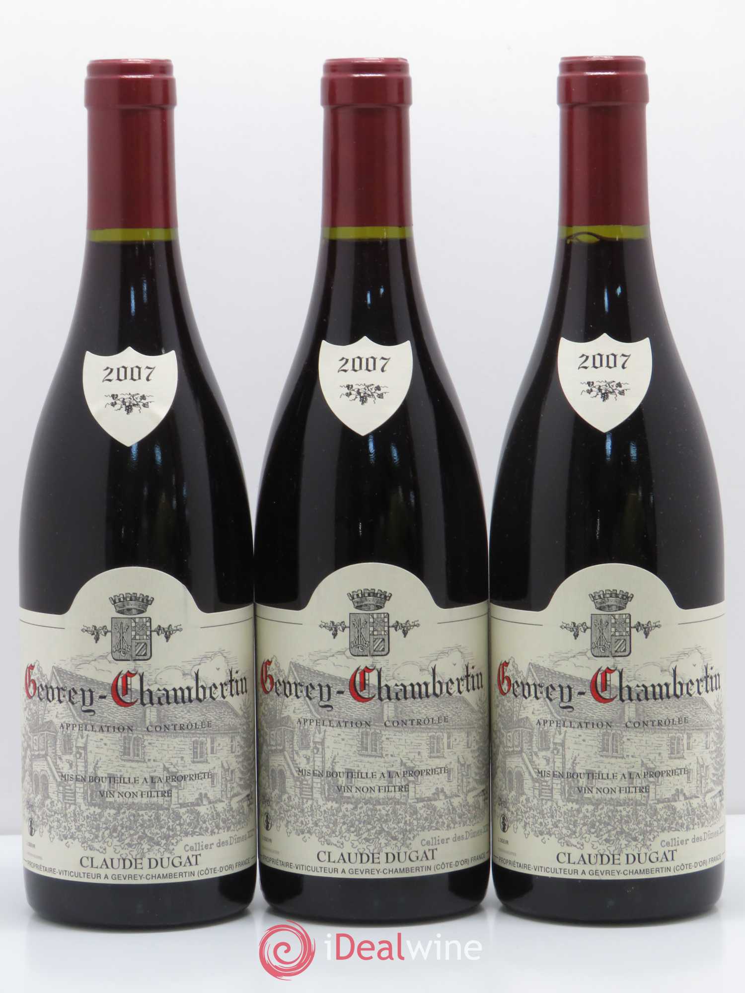 Gevrey-Chambertin Claude Dugat 2007 - Lot de 3 bouteilles - 0