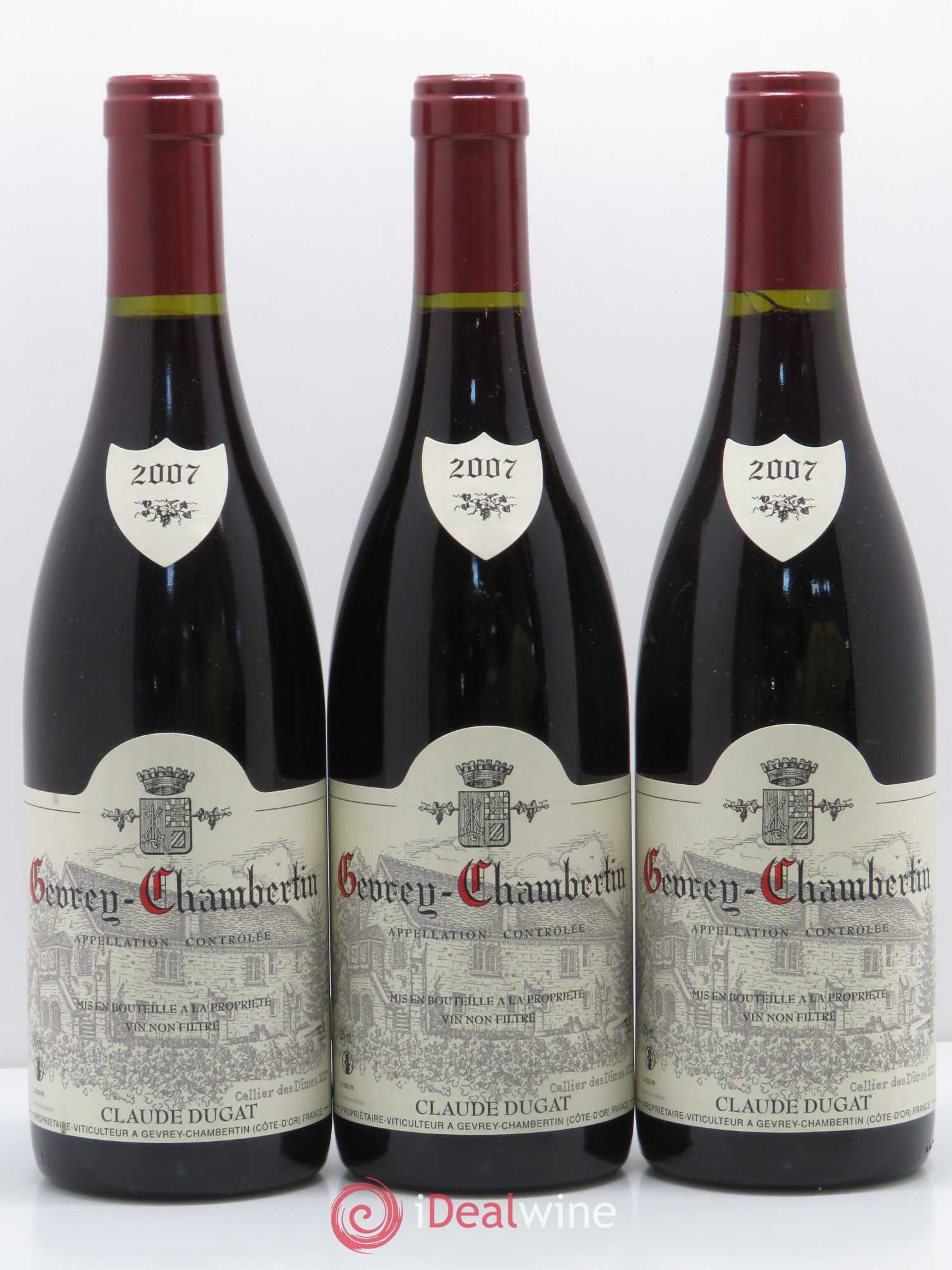 Gevrey-Chambertin Claude Dugat 2007 - Lot de 3 bouteilles - 0