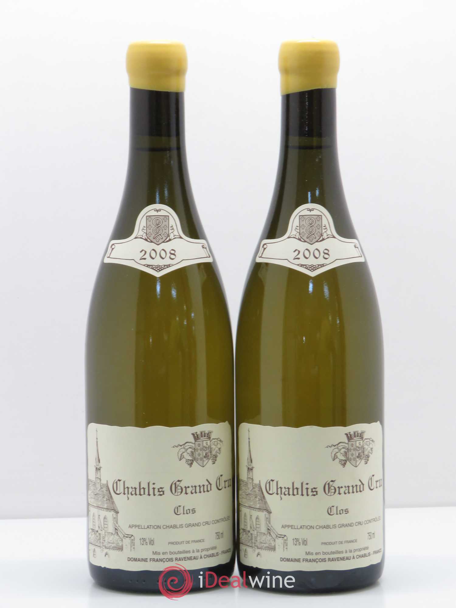 Chablis Grand Cru Clos Raveneau (Domaine) 2008 - Lot de 2 bouteilles - 0
