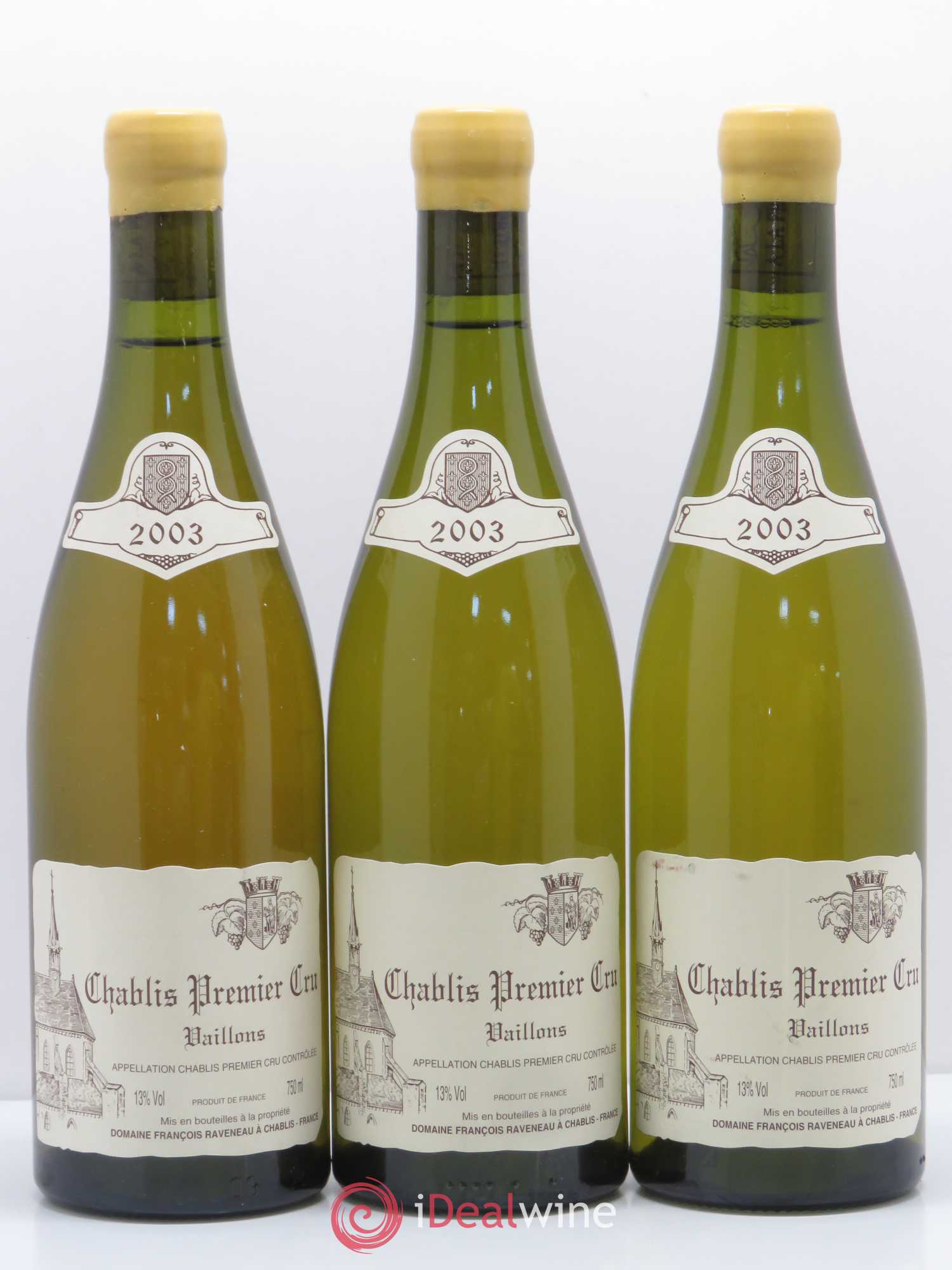 Chablis 1er Cru Vaillons Raveneau (Domaine) 2003 - Lot de 3 bouteilles - 0