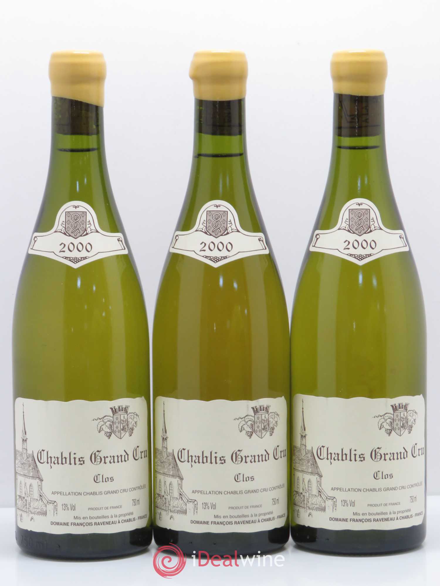 Chablis Grand Cru Clos Raveneau (Domaine) 2000 - Lot de 3 bouteilles - 0