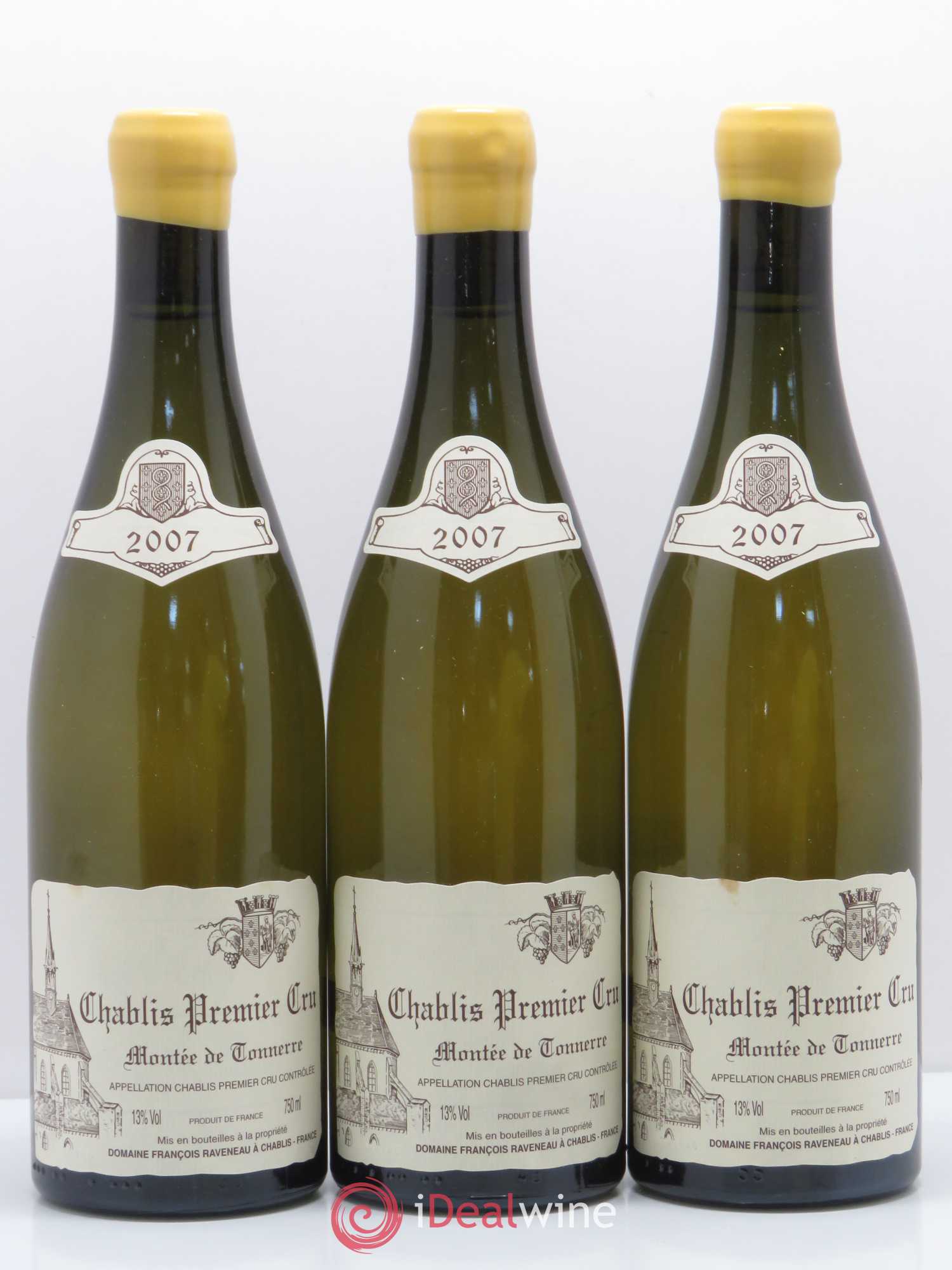 Chablis 1er Cru Montée de Tonnerre Raveneau (Domaine) 2007 - Posten von 3 Flaschen - 0