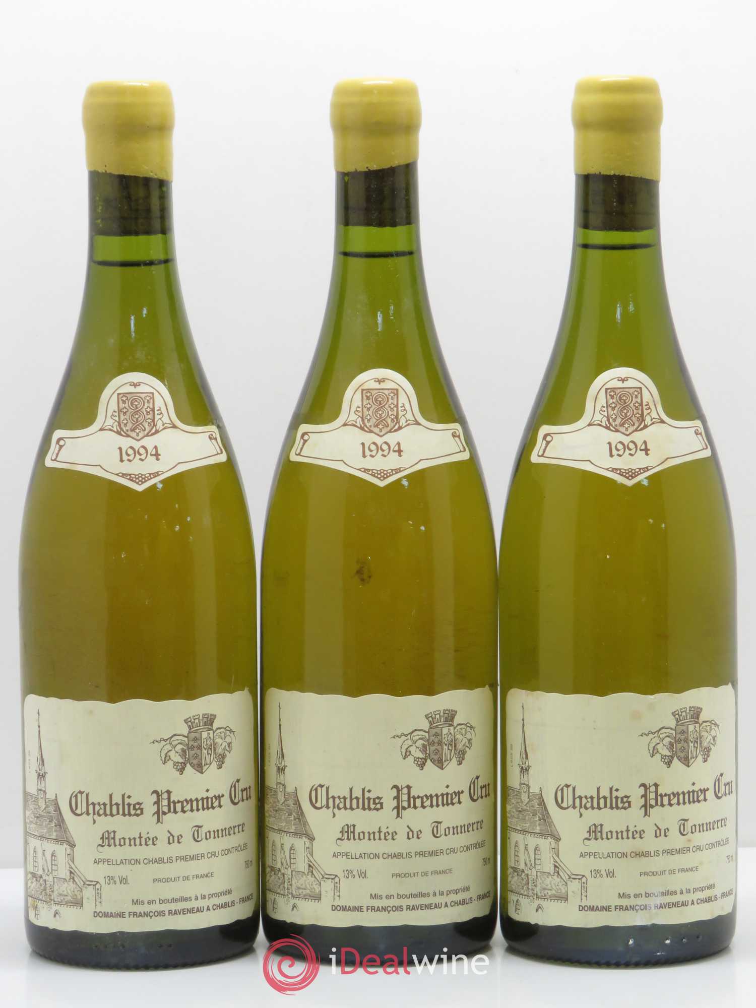 Chablis 1er Cru Montée de Tonnerre Raveneau (Domaine) 1994 - Posten von 3 Flaschen - 0