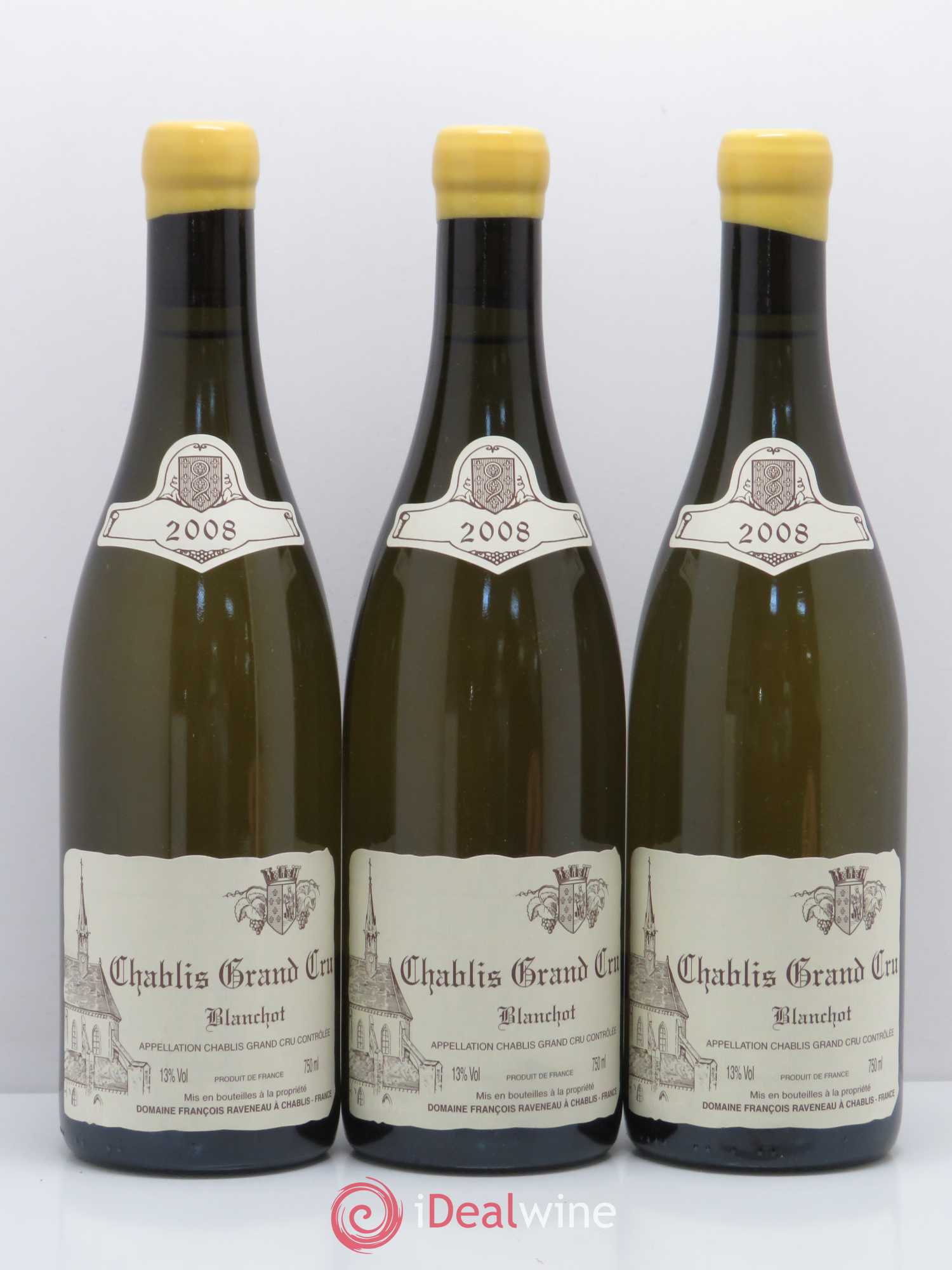 Chablis Grand Cru Blanchot Raveneau (Domaine) 2008 - Lot de 3 bouteilles - 0