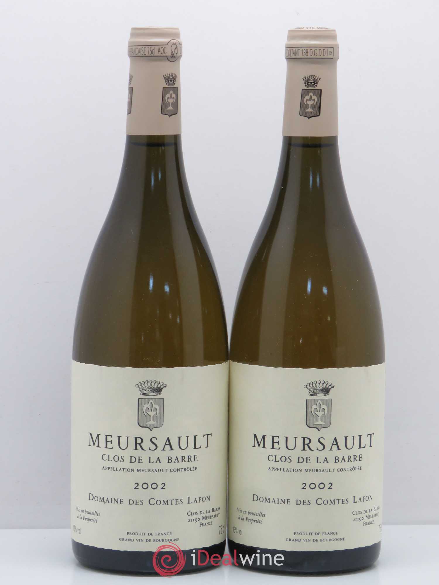 Meursault Clos de la Barre Comtes Lafon (Domaine des) 2002 - Lot de 2 bouteilles - 0