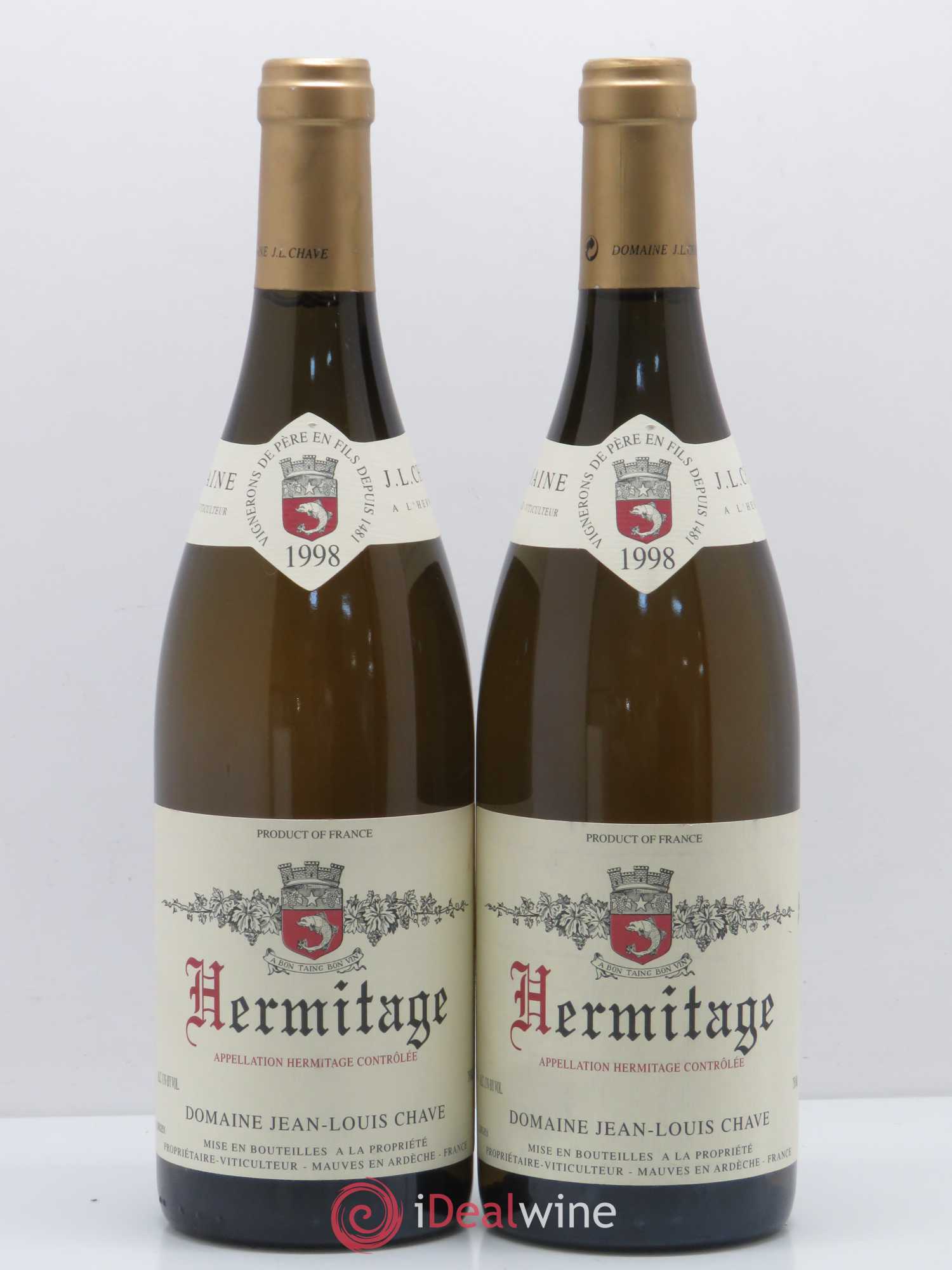 Hermitage Jean-Louis Chave 1998 - Lot de 2 bouteilles - 0