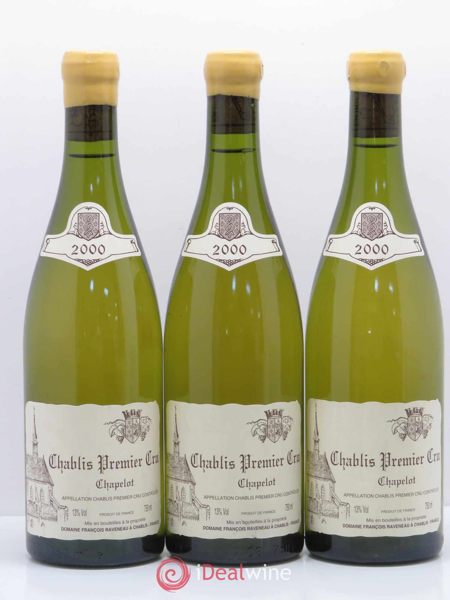 Chablis 1er Cru Chapelot Raveneau (Domaine) 2000 - Lot de 3 bouteilles - 0