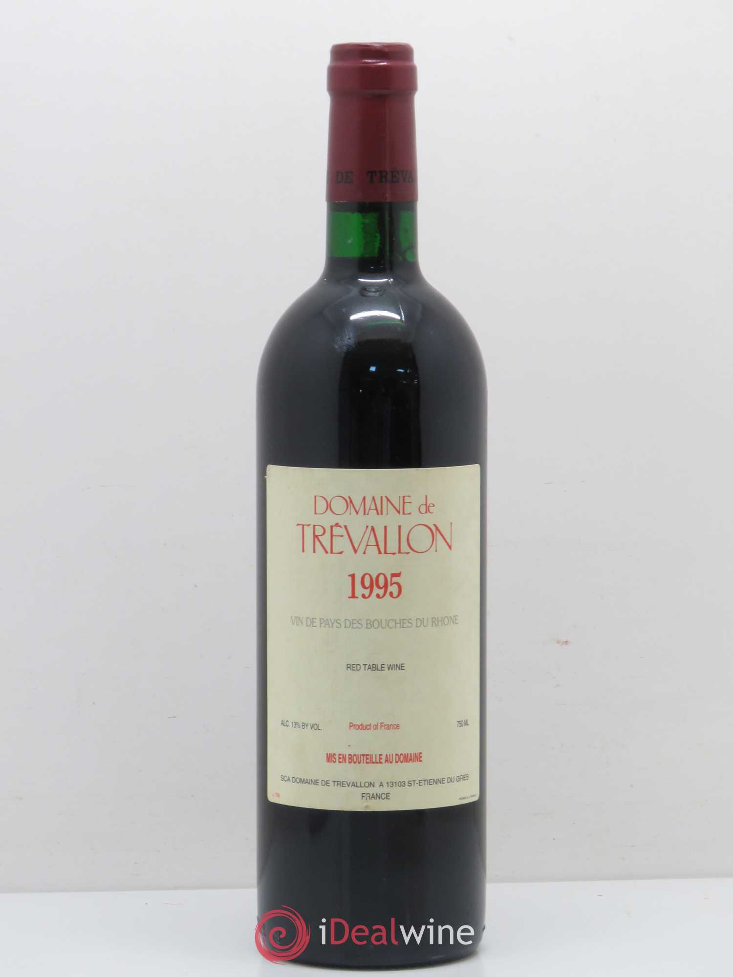 Coteaux d'Aix-en-Provence Trévallon (Domaine de) Eloi Dürrbach 1995 - Lot de 1 bouteille - 0