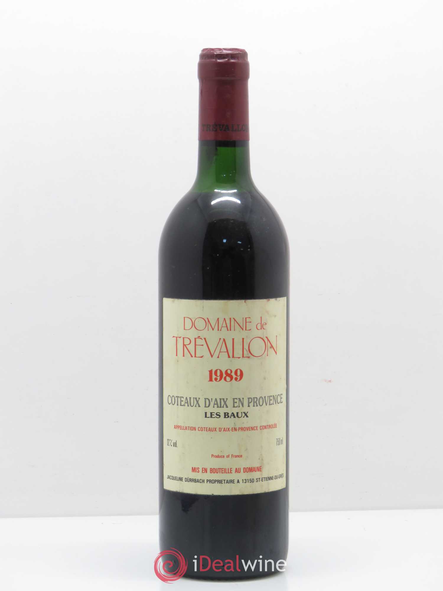 Coteaux d'Aix-en-Provence Trévallon (Domaine de) Eloi Dürrbach 1989 - Lot de 1 bouteille - 0