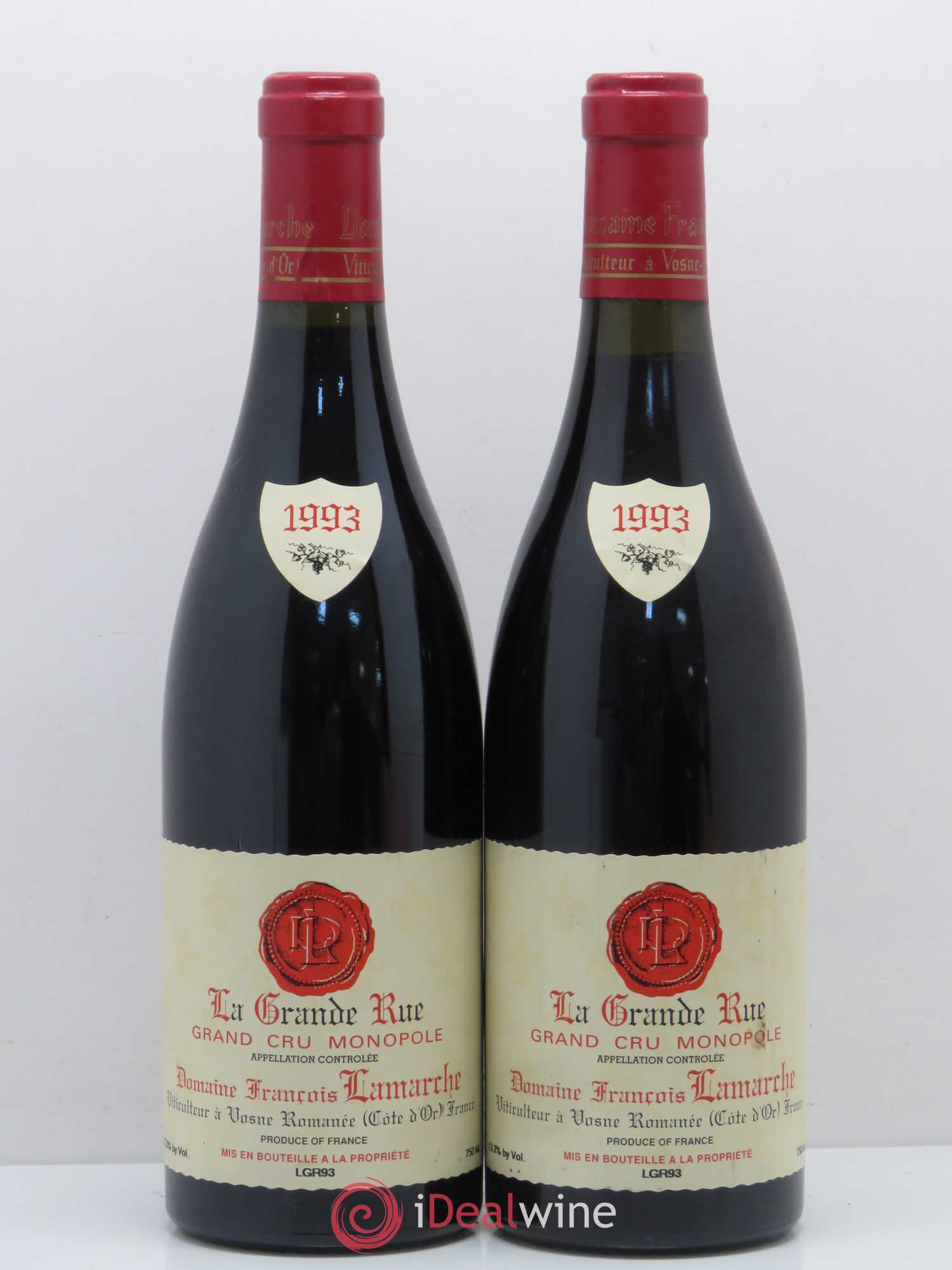 La Grande Rue Grand Cru Lamarche (Domaine) 1993 - Lot de 2 bouteilles - 0