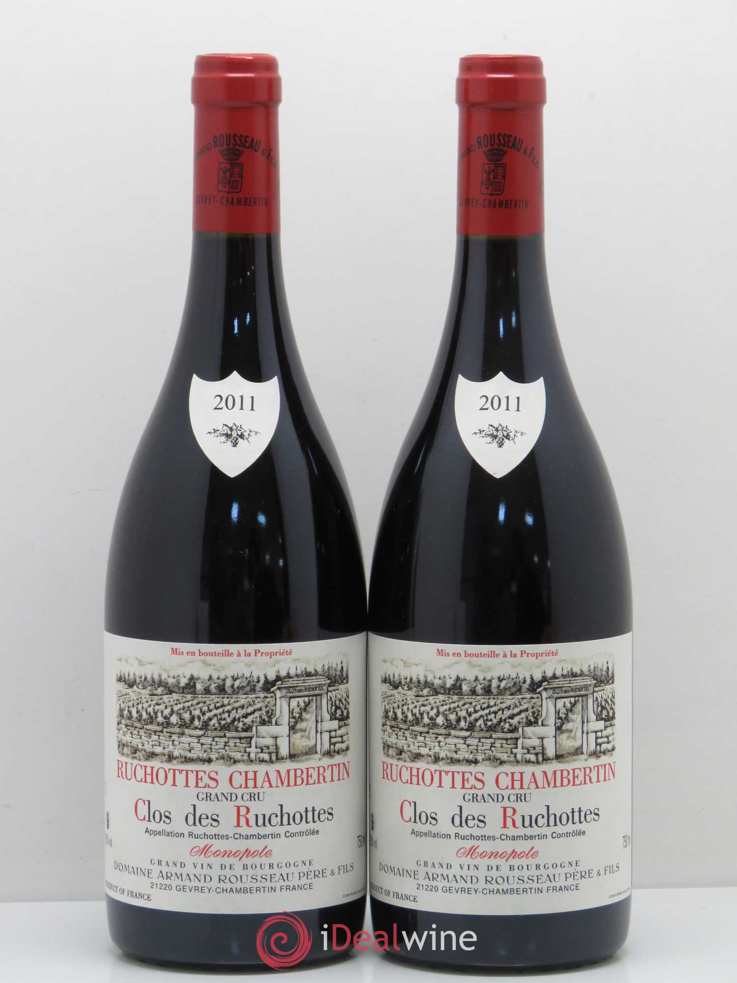 Ruchottes-Chambertin Grand Cru Clos des Ruchottes Armand Rousseau (Domaine) 2011 - Lot of 2 bottles - 0