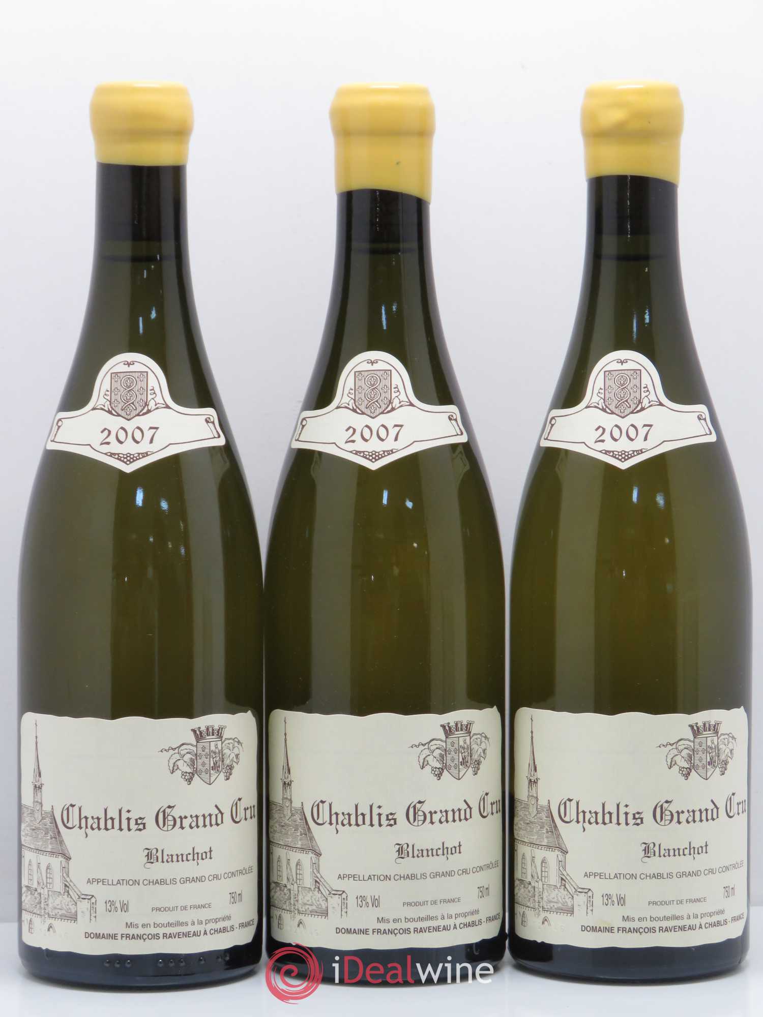 Chablis Grand Cru Blanchot Raveneau (Domaine) 2007 - Lot de 3 bouteilles - 0