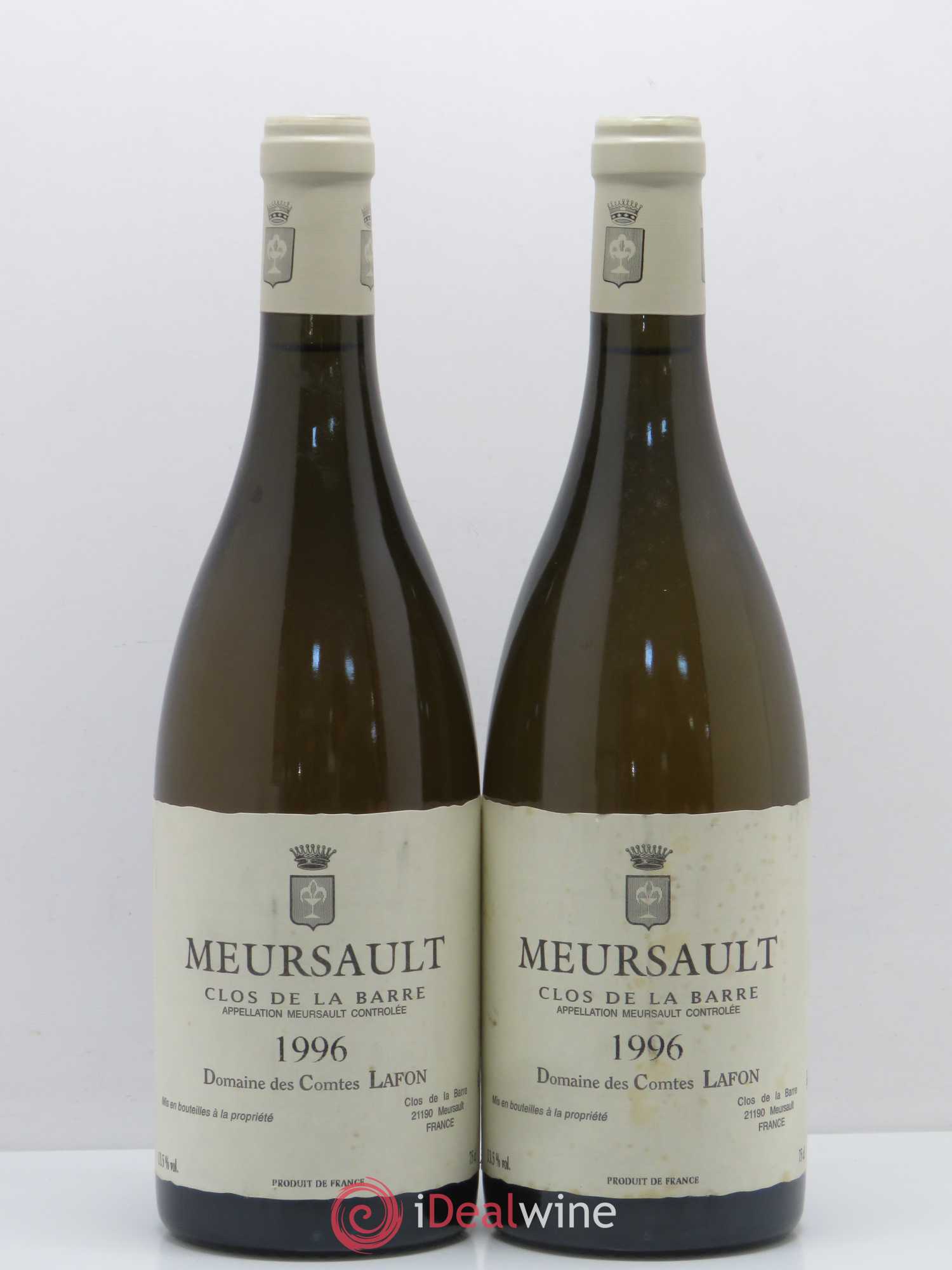 Meursault Clos de la Barre Comtes Lafon (Domaine des) 1996 - Lot de 2 bouteilles - 0