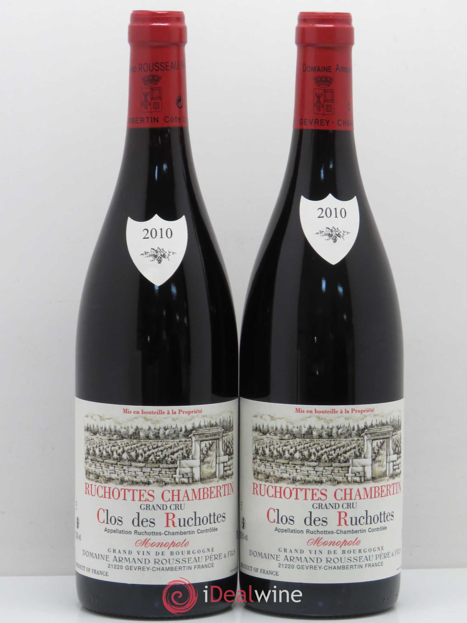 Ruchottes-Chambertin Grand Cru Clos des Ruchottes Armand Rousseau (Domaine) 2010 - Lot de 2 bouteilles - 0