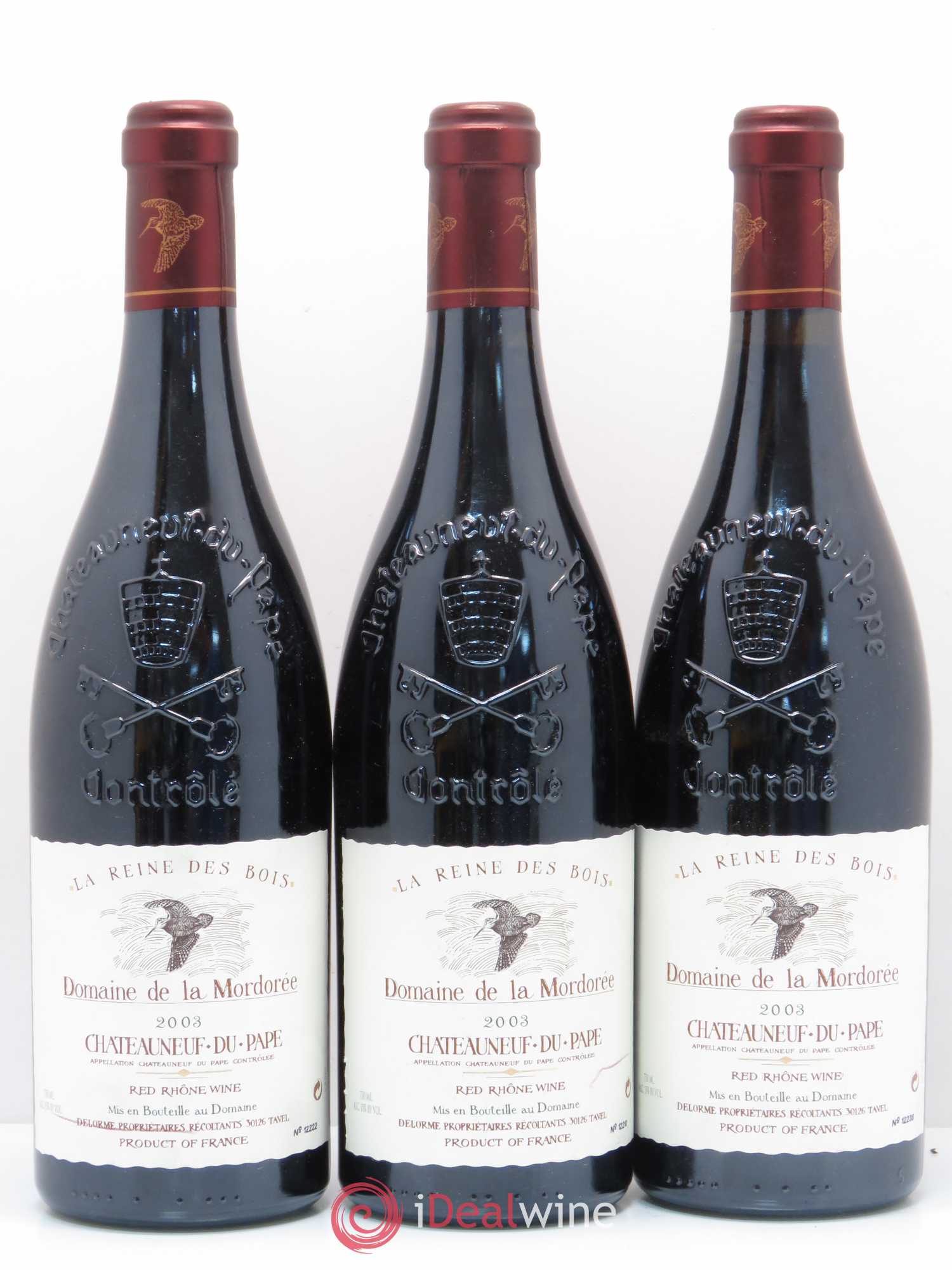 Châteauneuf-du-Pape Cuvée de la Reine des Bois La Mordorée (Domaine de) 2003 - Lot de 3 bouteilles - 0