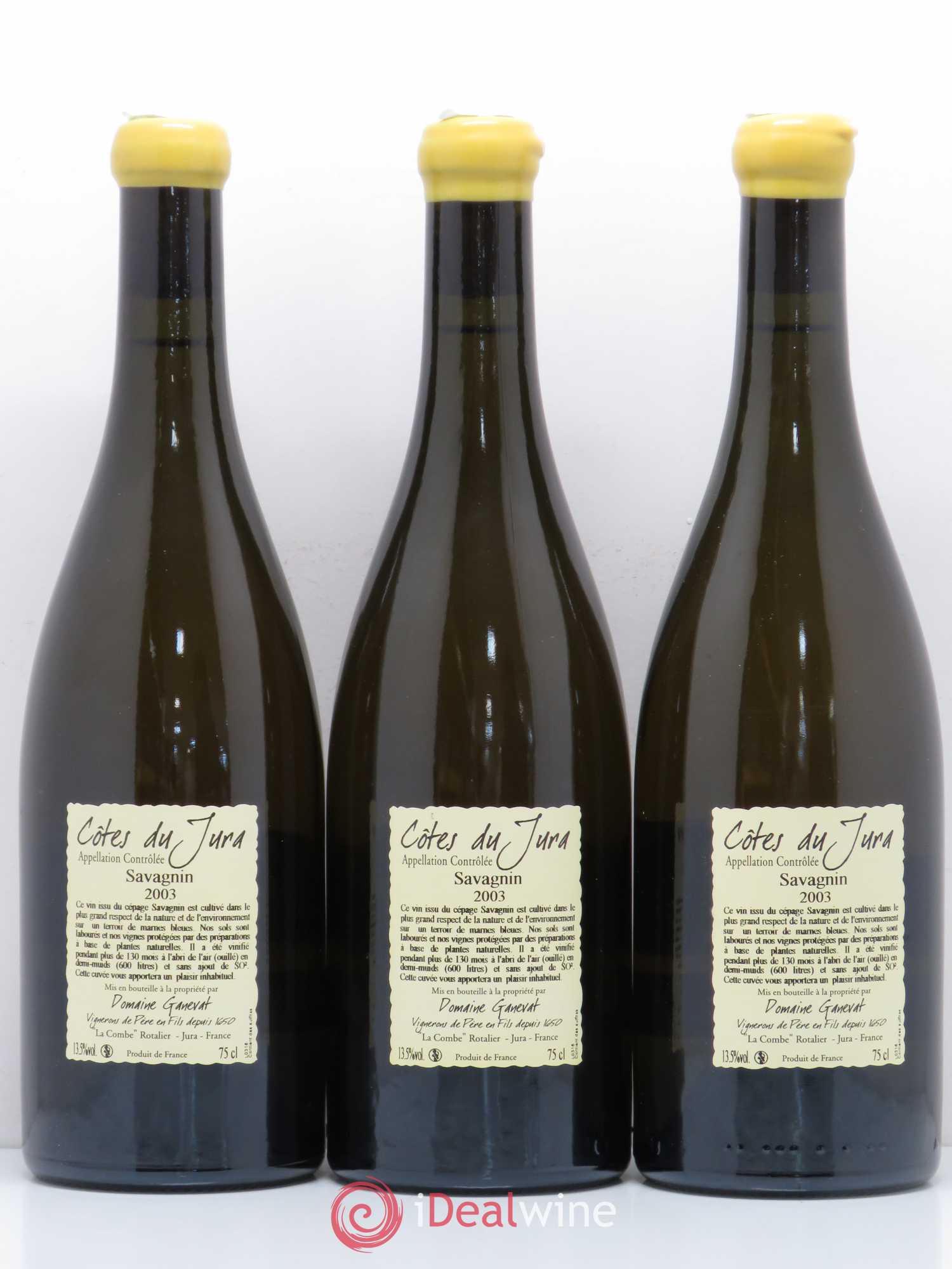 Côtes du Jura Les Vignes de mon Père Jean-François Ganevat (Domaine) 2003 - Lot de 3 bouteilles - 1