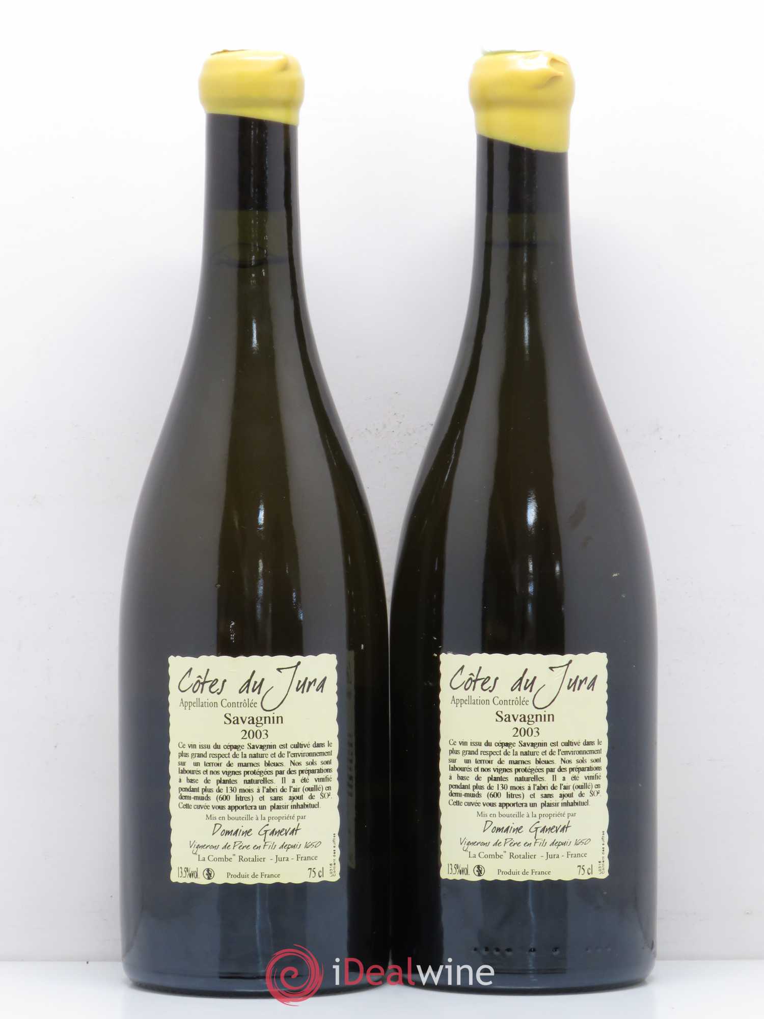 Côtes du Jura Les Vignes de mon Père Jean-François Ganevat (Domaine) 2003 - Lot de 2 bouteilles - 1