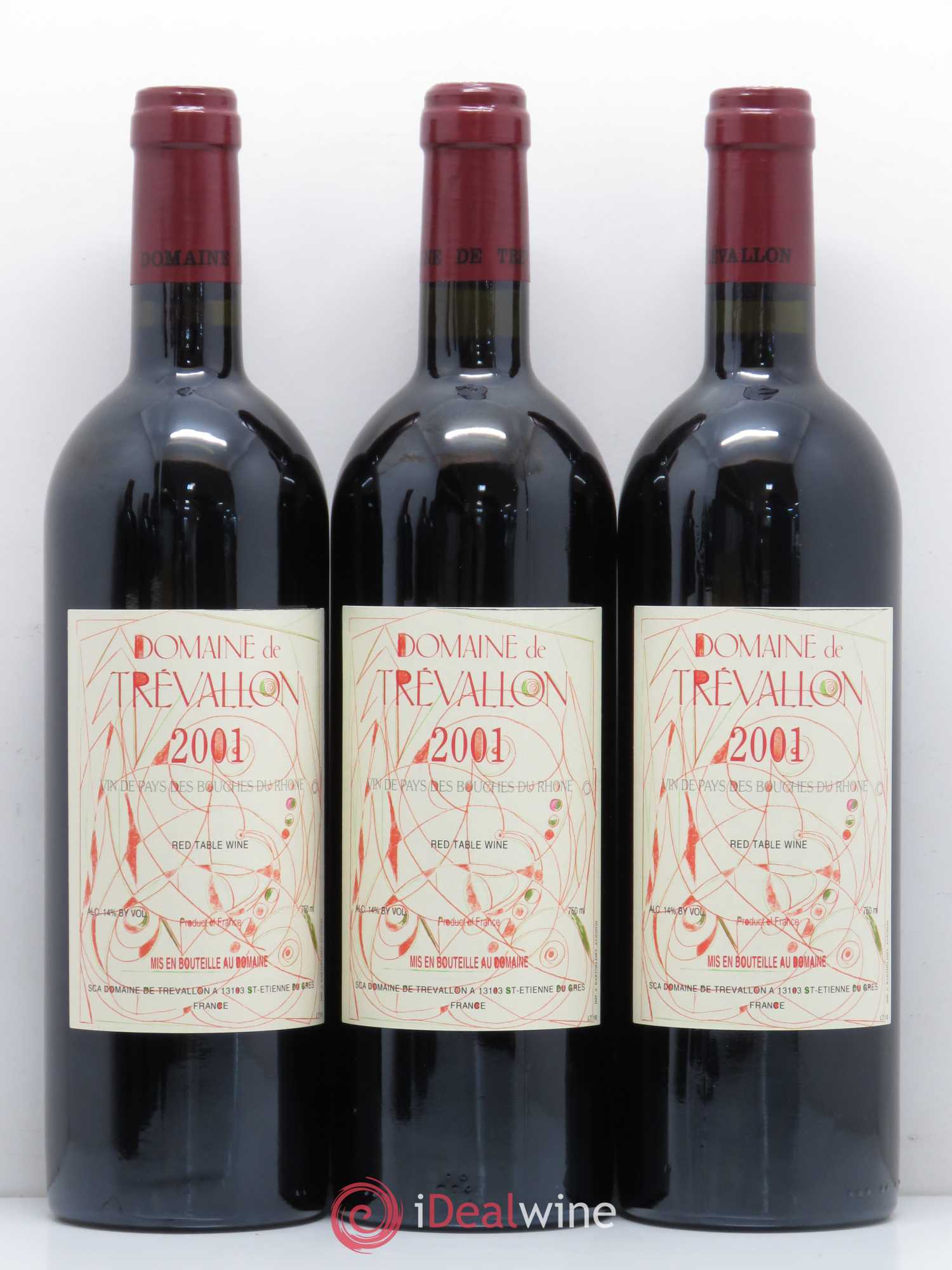 Coteaux d'Aix-en-Provence Trévallon (Domaine de) Eloi Dürrbach 2001 - Lot de 6 bouteilles - 1