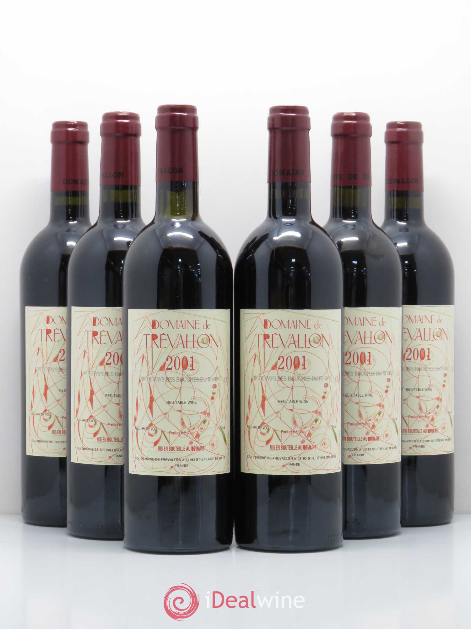 Coteaux d'Aix-en-Provence Trévallon (Domaine de) Eloi Dürrbach 2001 - Lot de 6 bouteilles - 0