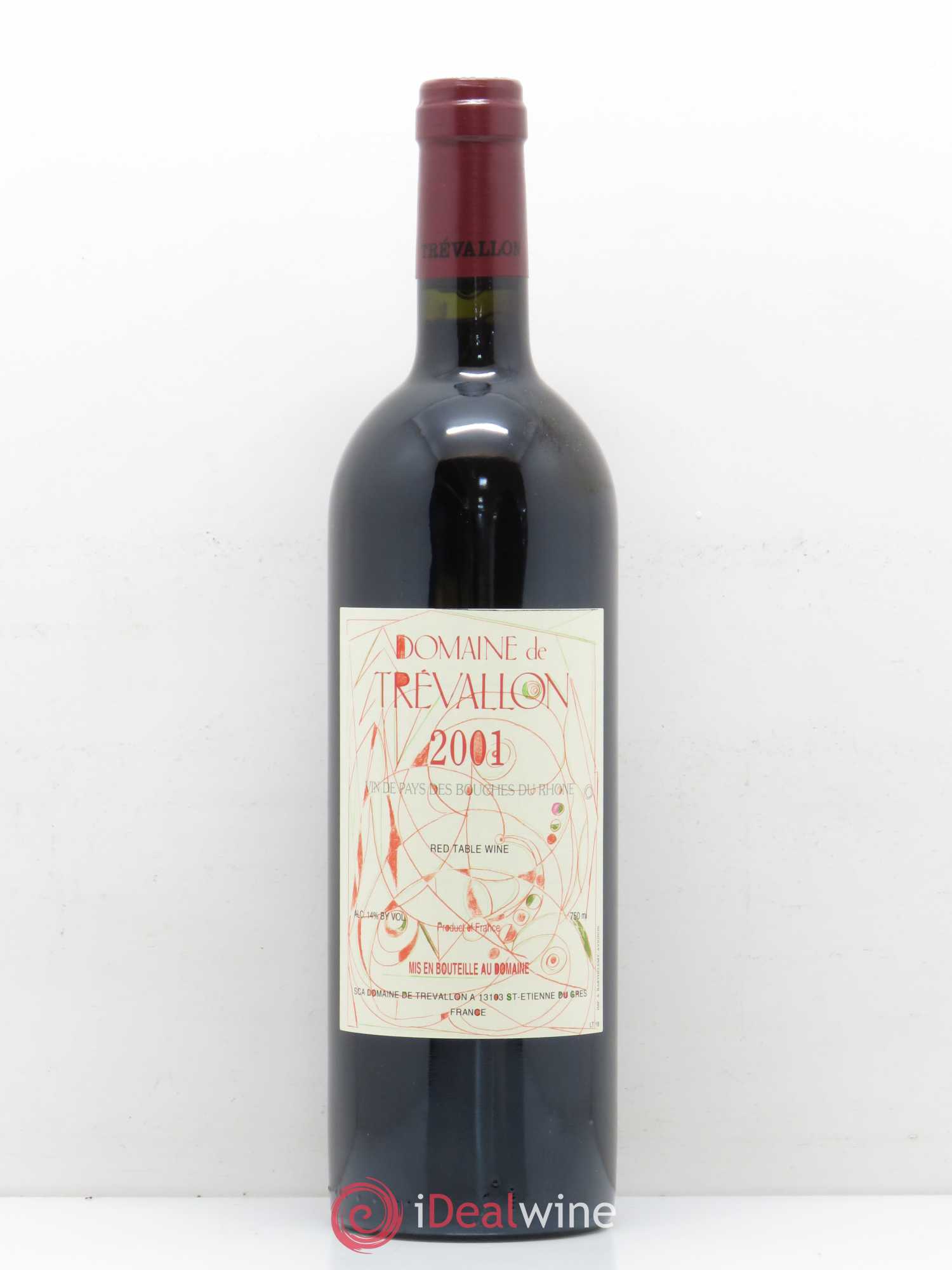 Coteaux d'Aix-en-Provence Trévallon (Domaine de) Eloi Dürrbach 2001 - Lot de 1 bouteille - 0