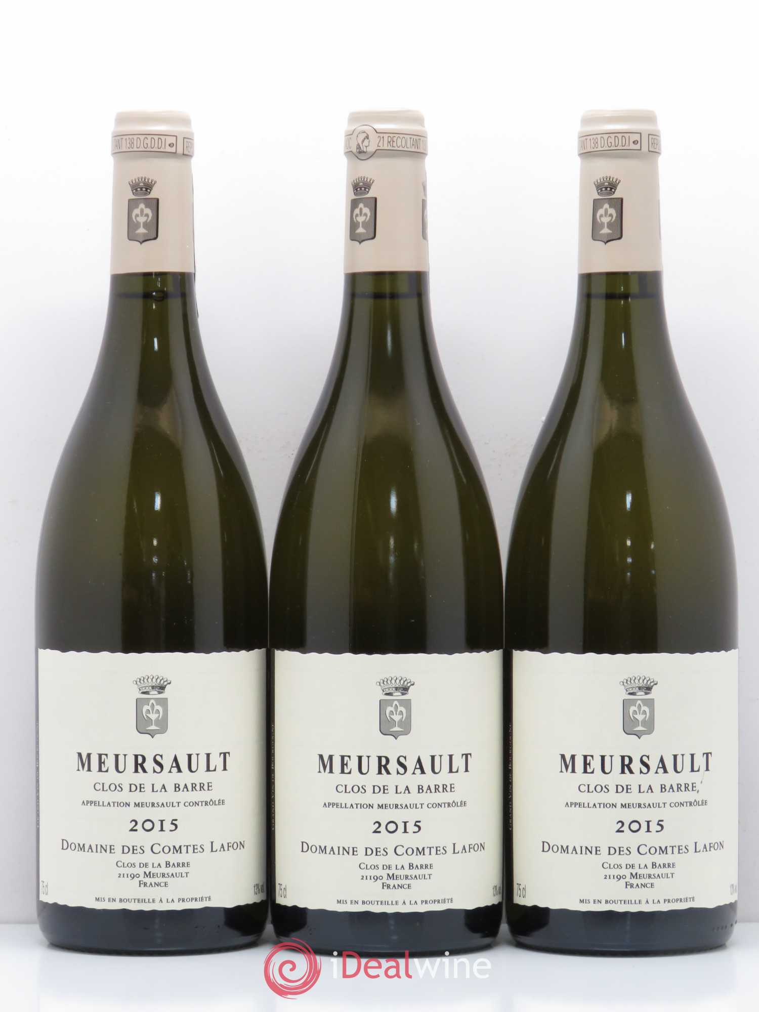 Meursault Clos de la Barre Comtes Lafon (Domaine des) 2015 - Lot de 3 bouteilles - 0