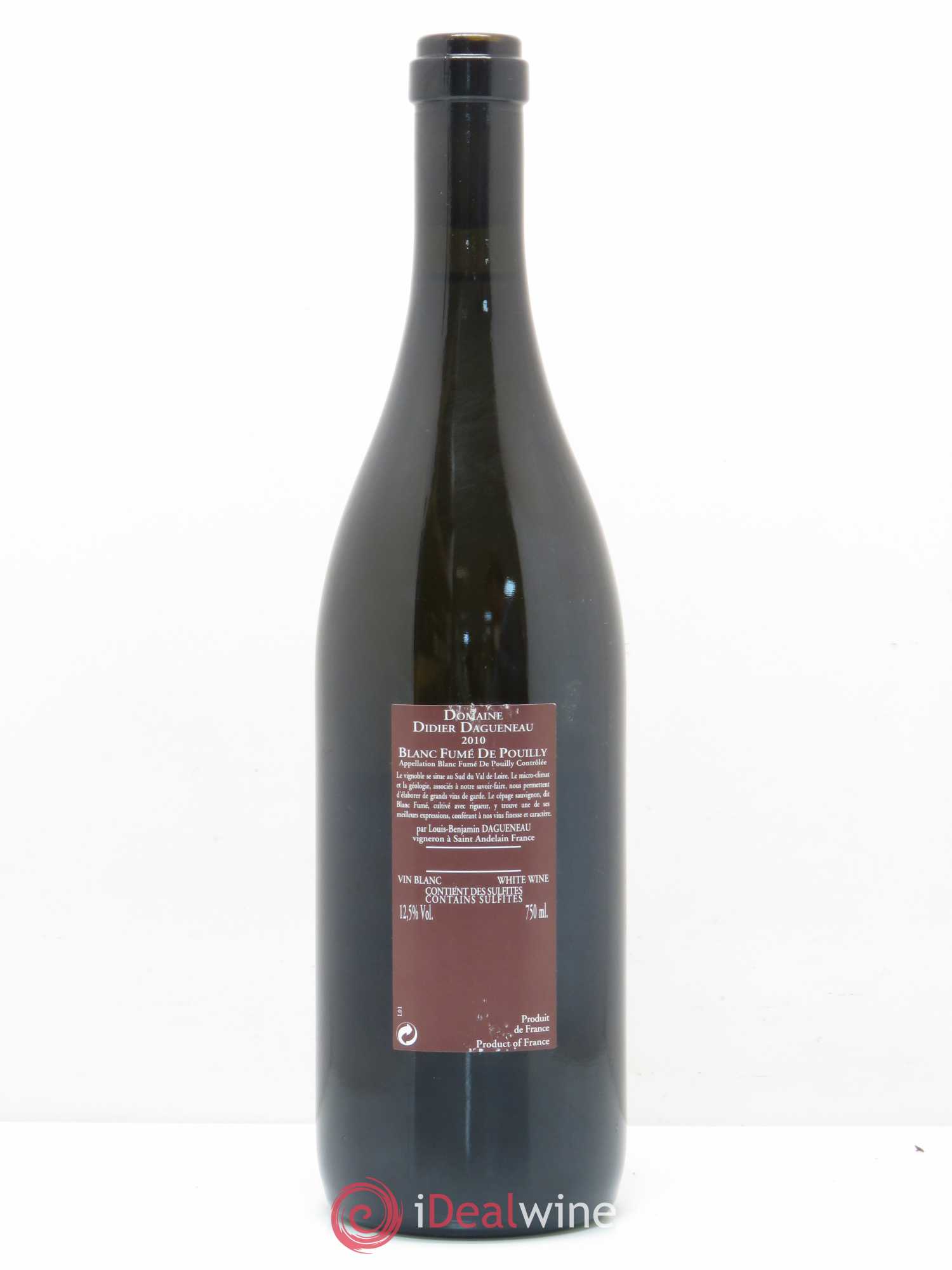 Vin de France (anciennement Pouilly-Fumé) Pur Sang Dagueneau (Domaine Didier - Louis-Benjamin) 2010 - Lot de 1 bouteille - 1