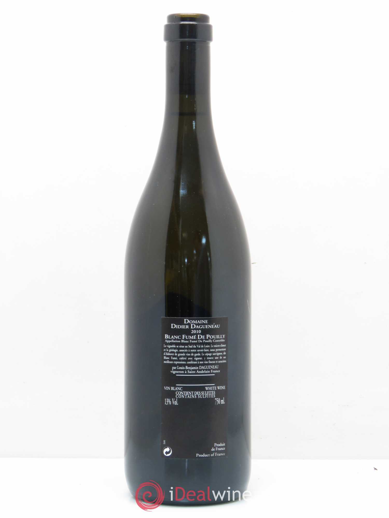 Vin de France (anciennement Pouilly-Fumé) Silex Dagueneau (Domaine Didier - Louis-Benjamin) 2010 - Lot de 1 bouteille - 1