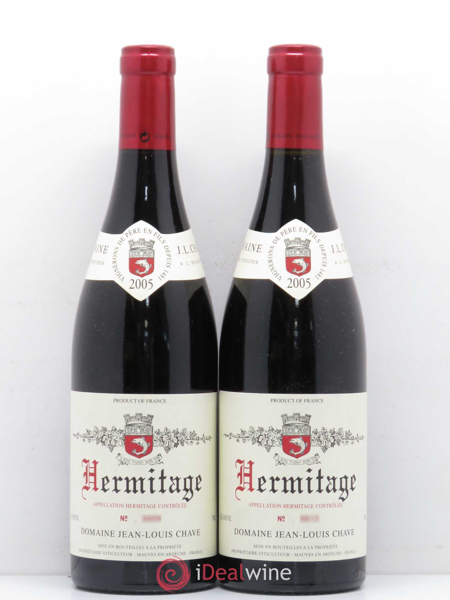 Hermitage Jean-Louis Chave 2005 - Lot de 2 bouteilles - 0