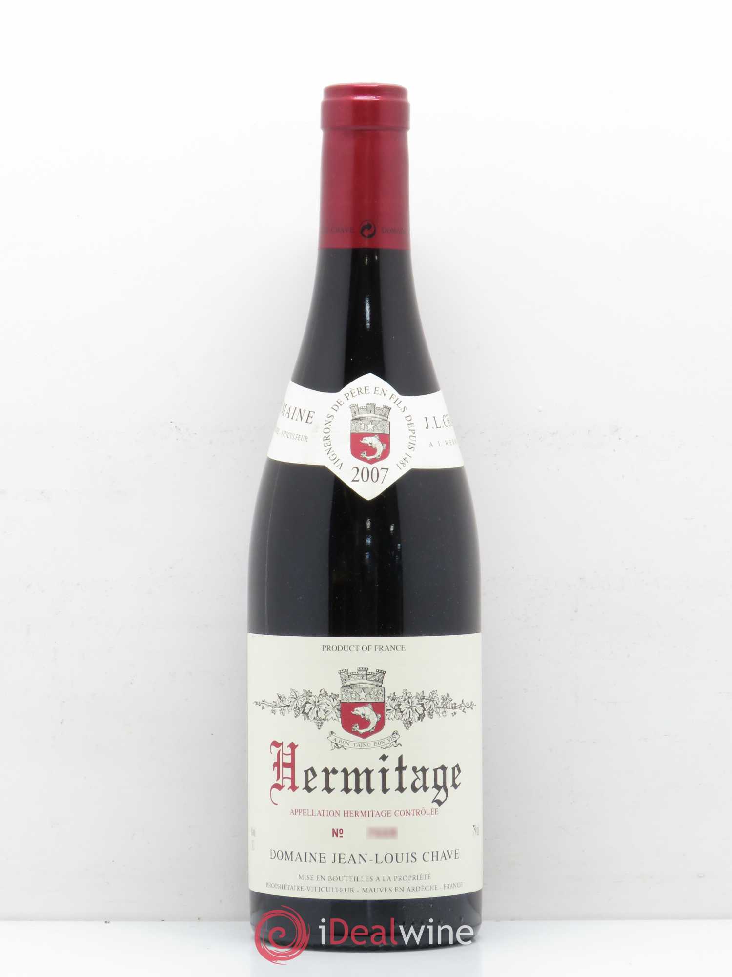 Hermitage Jean-Louis Chave 2007 - Lot de 1 bouteille - 0